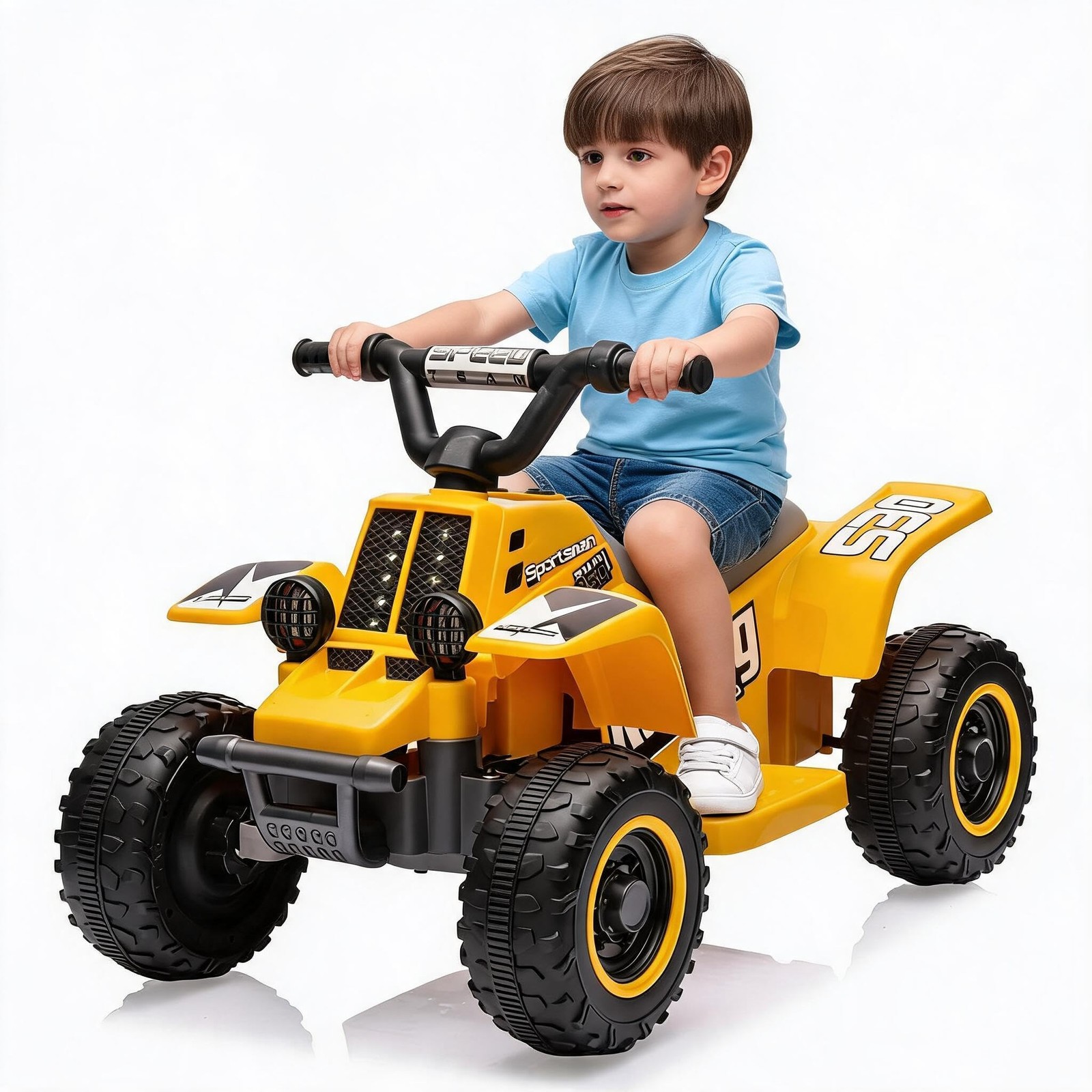 Kids Electric ATV Ride on Car ToyforAges 3-6,Battery Powered Quad 4MPH Max Speed