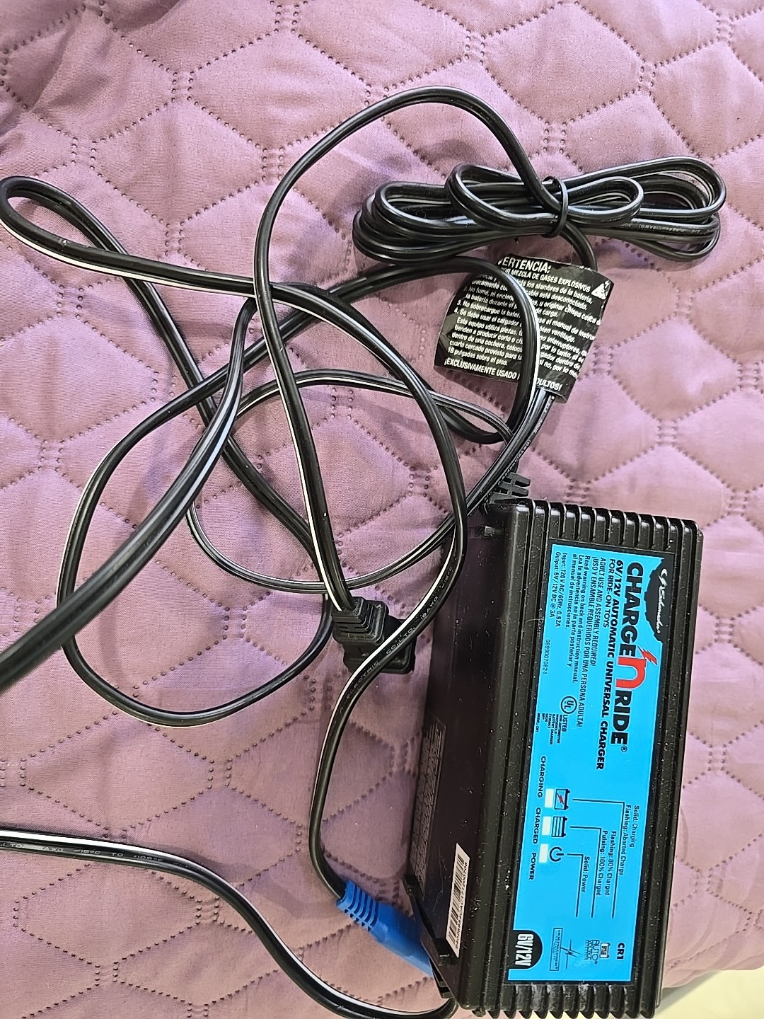 Schumacher Charge n Ride Charger Universal 3 Amp 6V/12V Automatic Kids Toys CR1