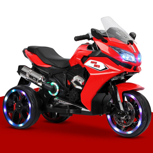 Boy Girl Kids Ride On Dirt Bike 12V Electric Motorcycle Child 3 Wheels Pink RED