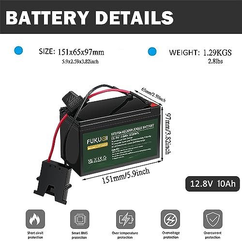 2000 Cycles Replacement Battery Compatible with Fisher-Price Power Wheels 12