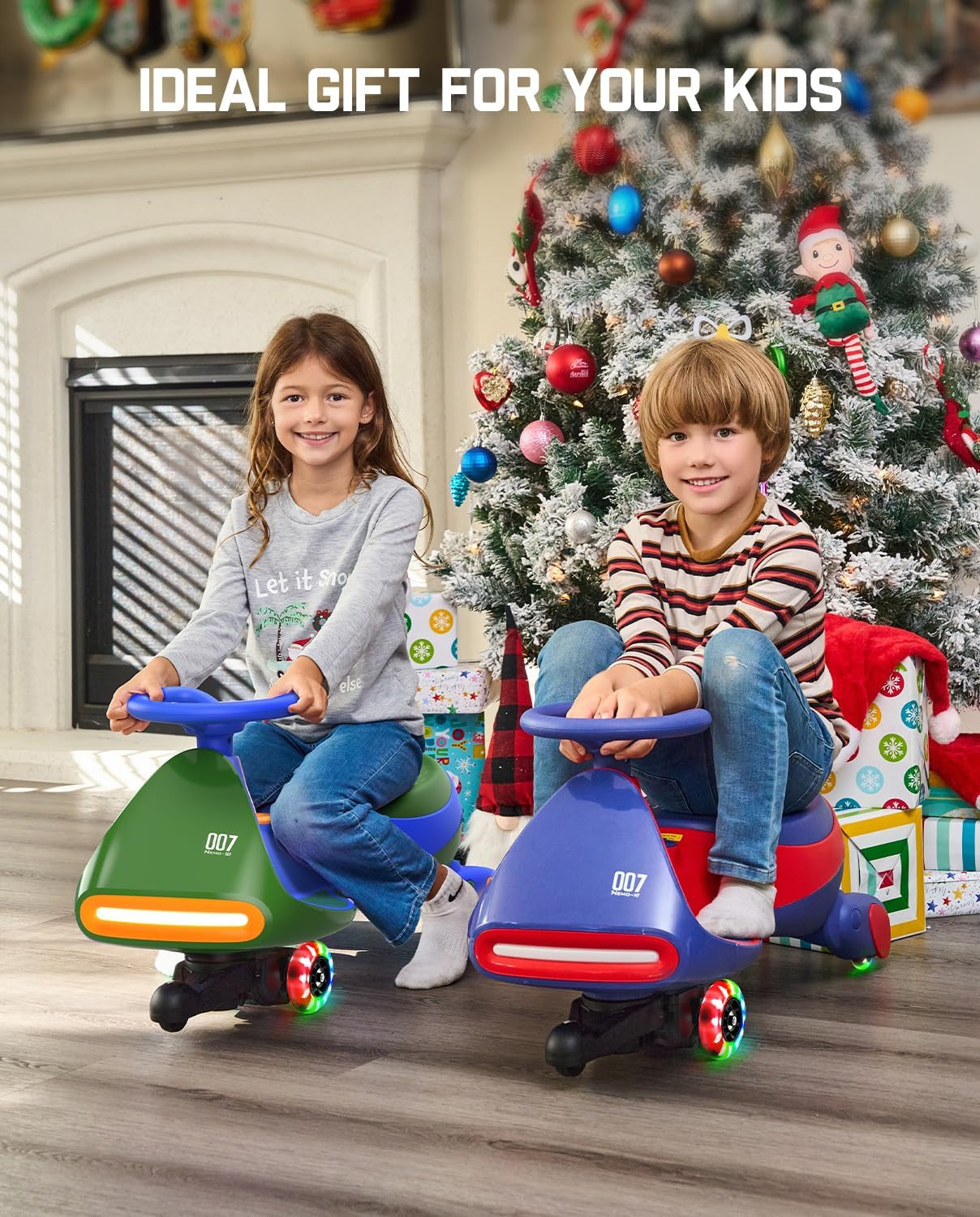 N7 Pro Electric Wiggle Car with Pedal, Rechargeable Battery, Cyberwiggle, 2 in 1