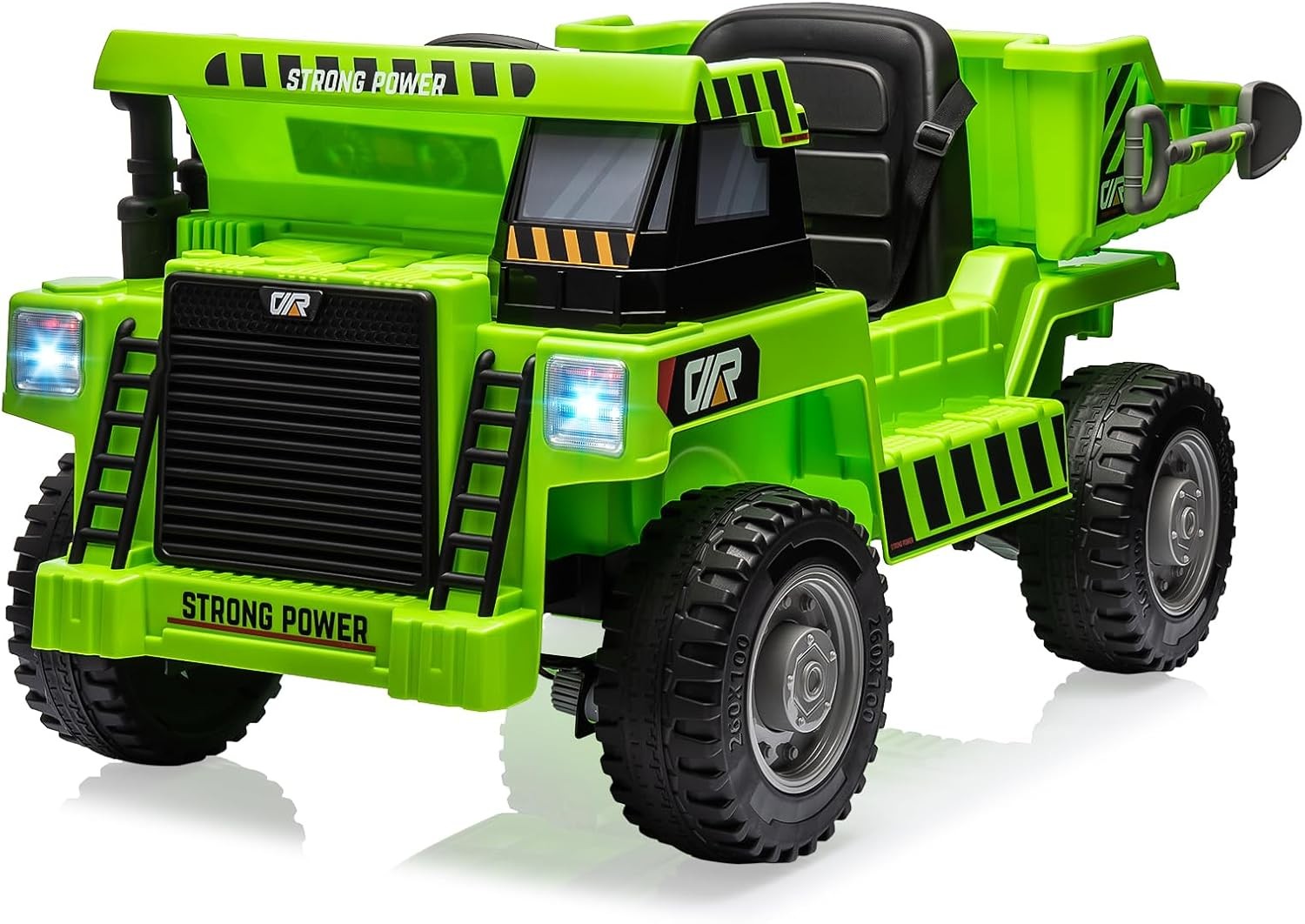 12V Kids 4WD Ride-On Dump Truck w Remote,Power Dump Bed,2-Speed Electric Car Toy
