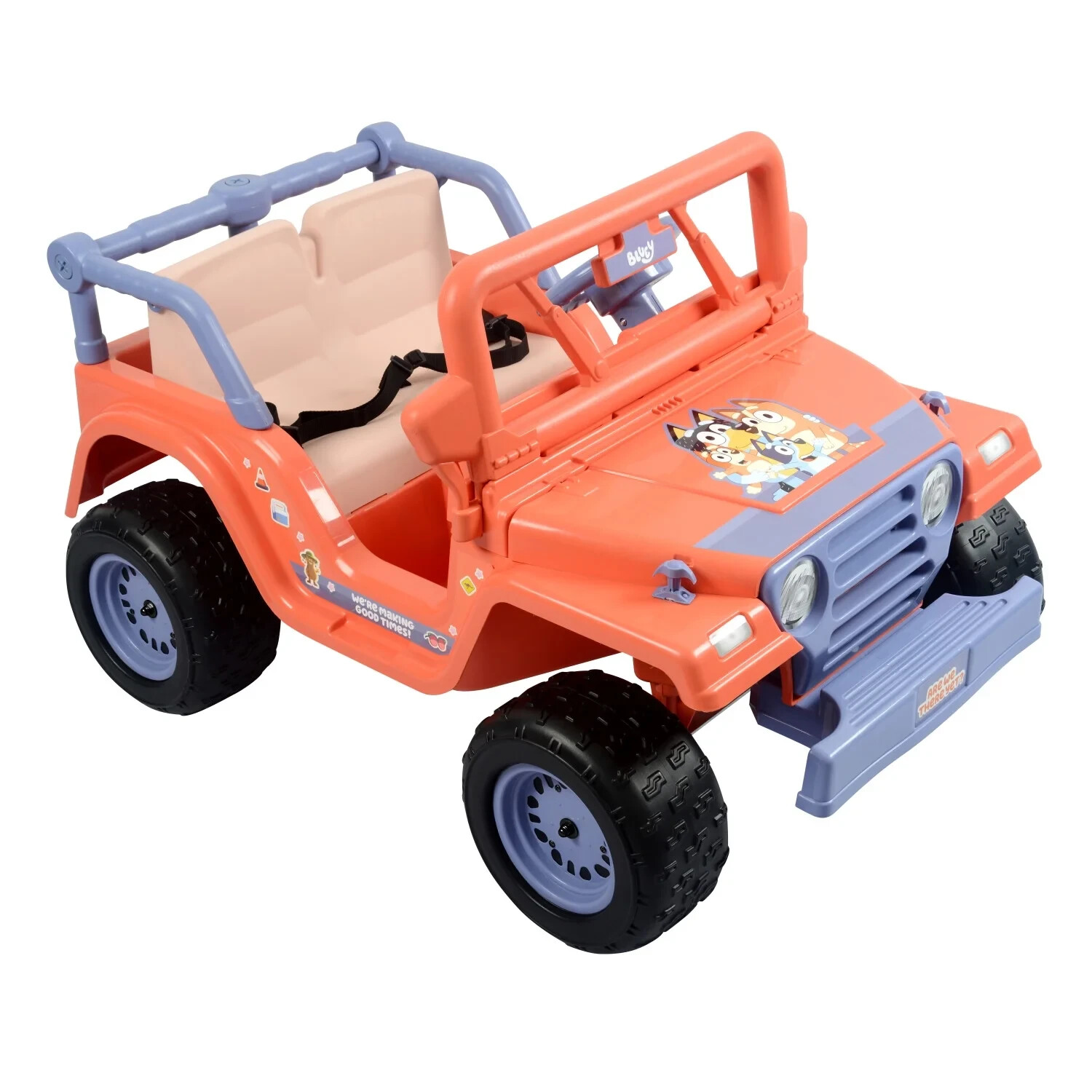 Bluey 4-Wheeler Battery-Powered 12V Ride-On Car w/ Songs from the Show, Ages 3+