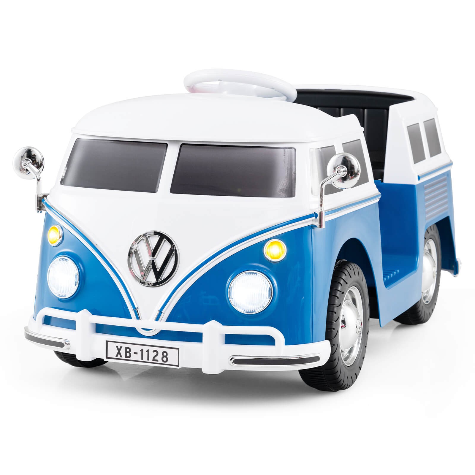 Licensed Volkswagen Ride-on Bus w/ Cup Holder, LED Headlights, Music & Horn