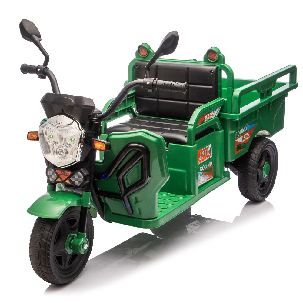 12V Kids Ride On Car 3 Wheels Electric Cargo Truck 2WD Toy with LED Music