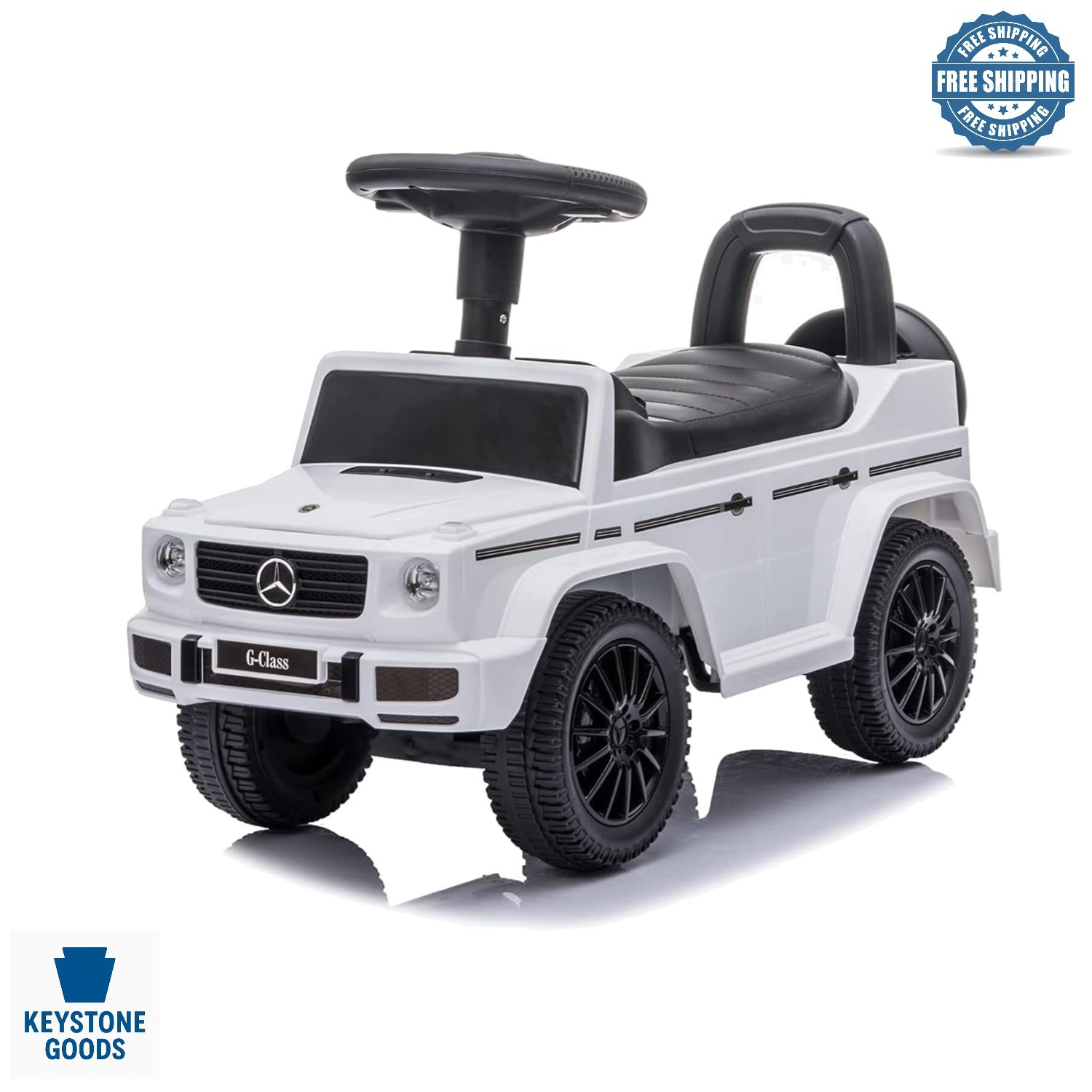 Kids Mercedes G-Wagon Ride On with Lights, Horn & Storage