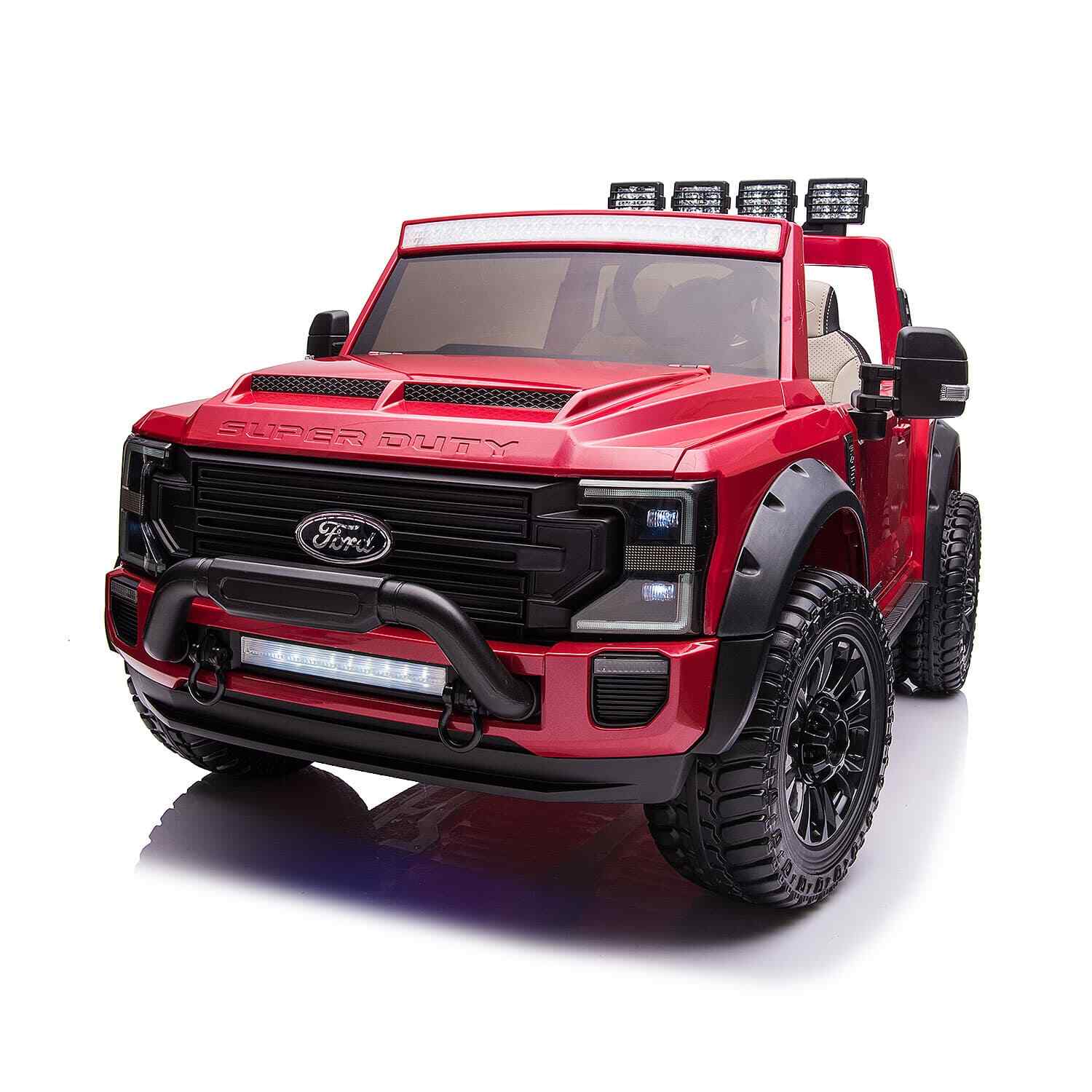 24V 2 SEATS FORD F450 CUSTOM EDITION KIDS RIDE-ON CAR TRUCK,LIGHTS WITH R/C -RED