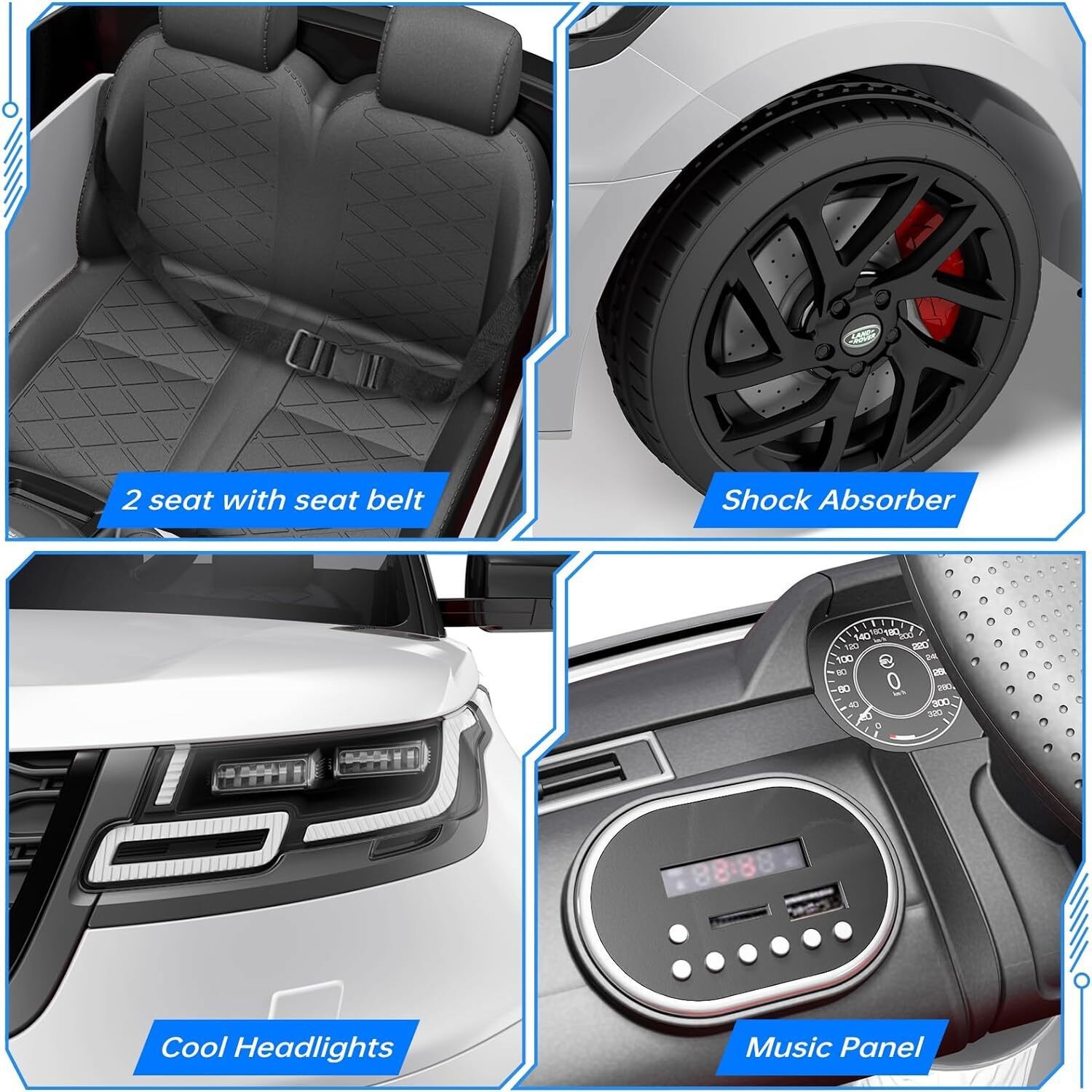Rocking Mode And MP3 Player Installed Land Rover Ride On Truck Kids Electric Rid
