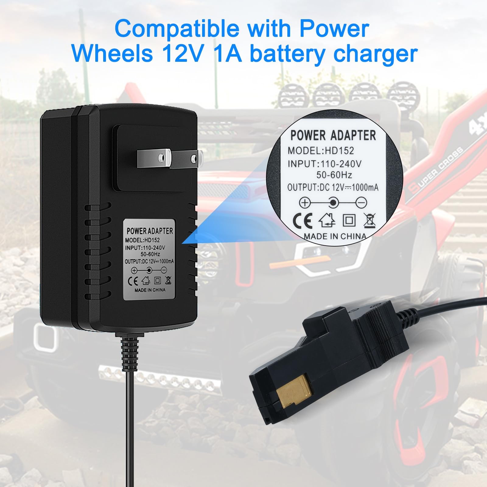 12V Battery Charger Replacement for Power Wheel Battery Charger for All Power…