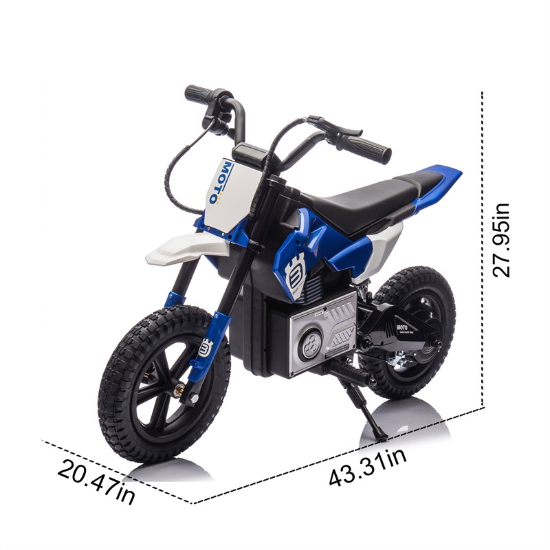 24V Kid Ride On Electric Toy Motocross Motorcycle Adjustable Speed for Aged 5-15