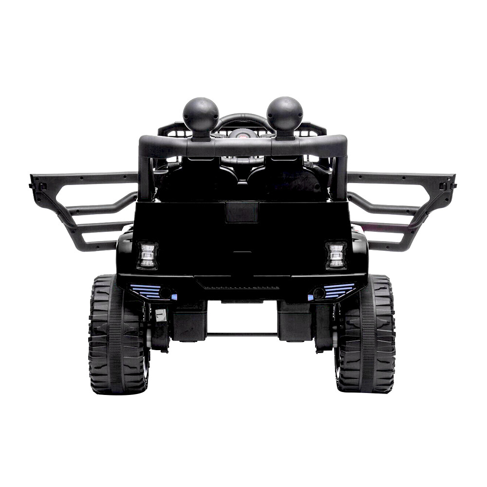 Black 12V Kids Car Power Wheels Ride-on Truck Vehicle w/Remote Control LED Light