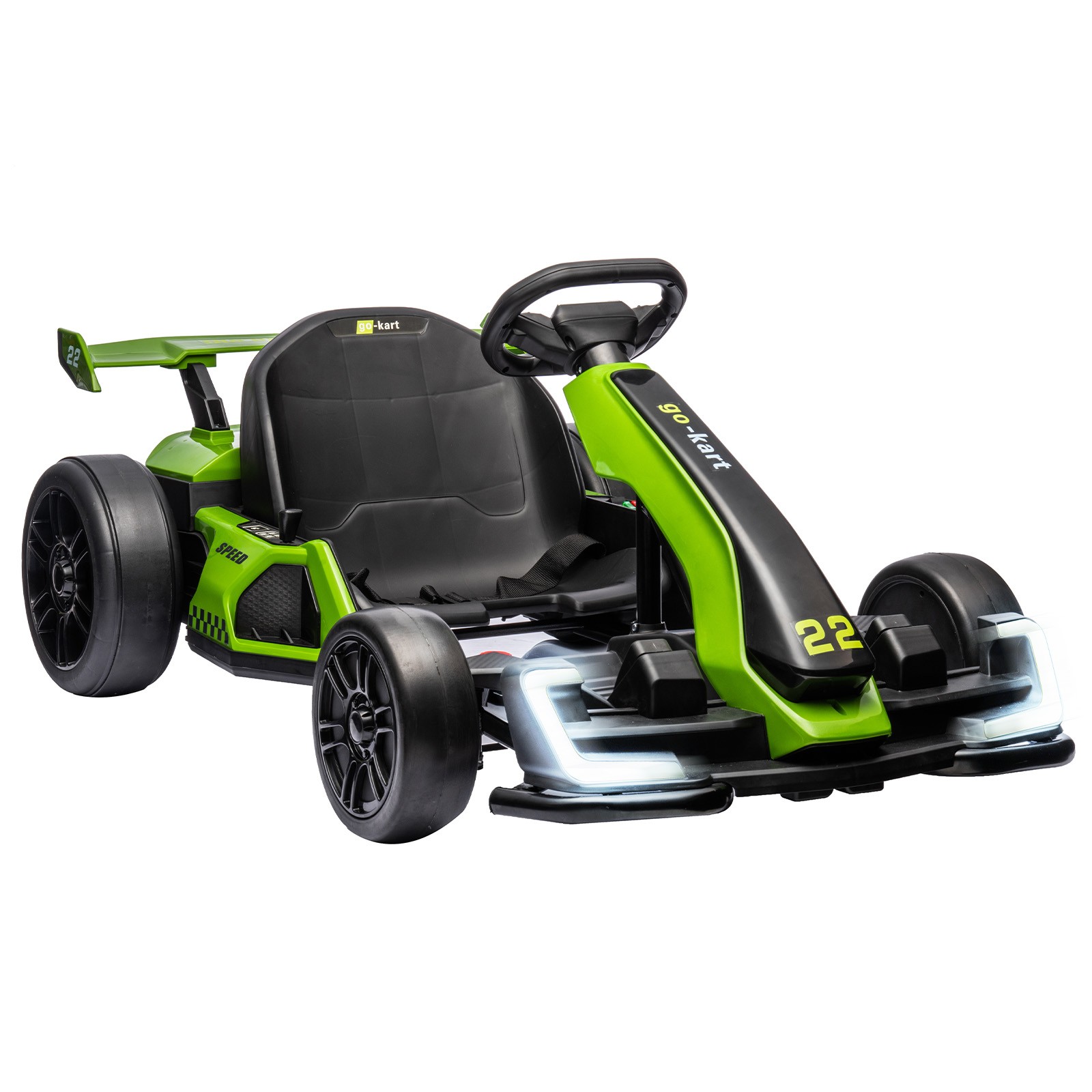 24V Electric Go Kart, Powerful Drift Kart with 2×150W Motors for kids Ages 6-12