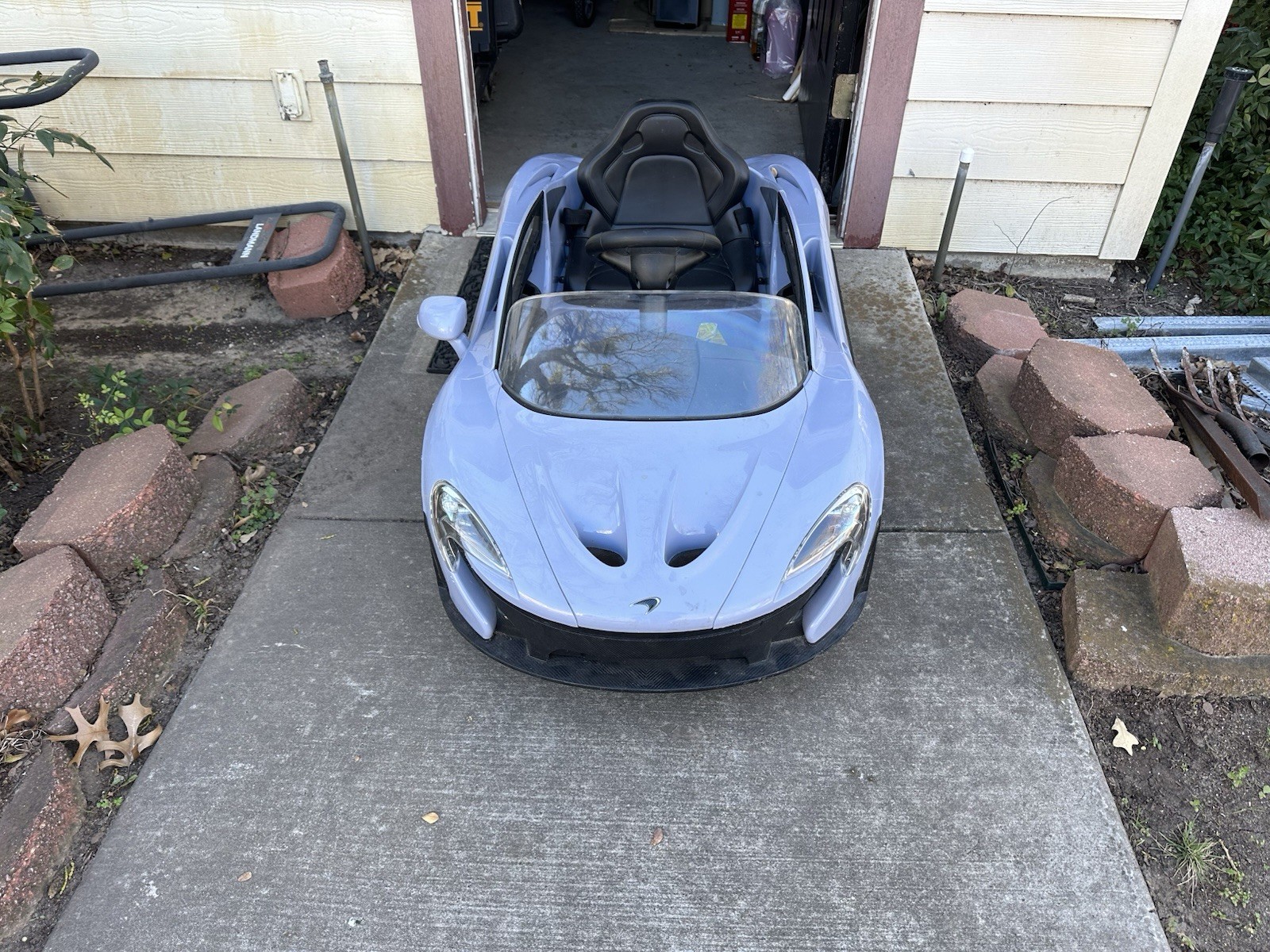 Ride On Toys for Kids 12V Licensed Mclaren Battery Powered Sports Car Butterfly