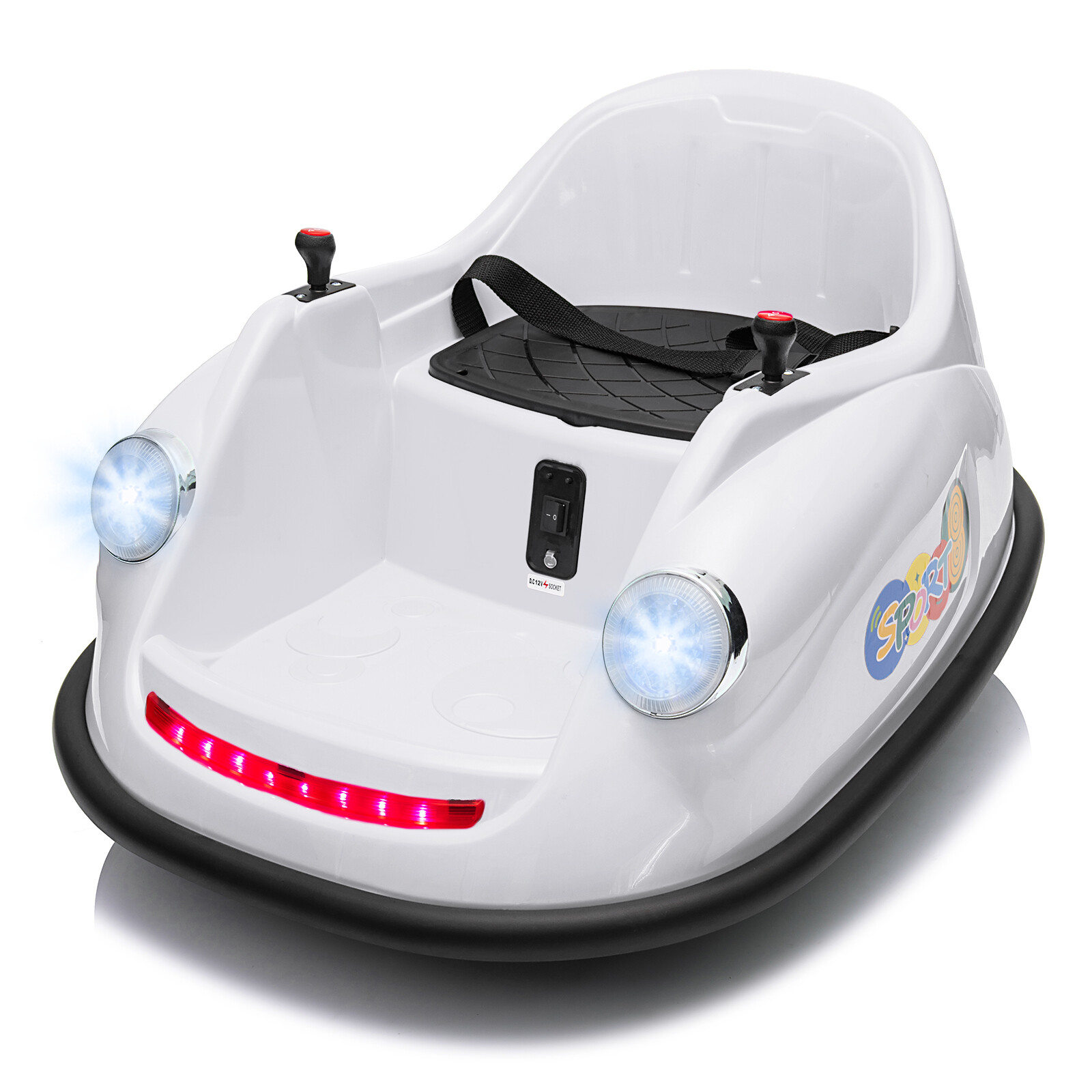 12V Kids Ride on Bumper Car 360° Spinning Electric Remote Toy w/LED Light& Music