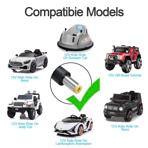 12V Kids Charger for Ride On Car, 12V Various Electric Ride-on Toys Car Battery