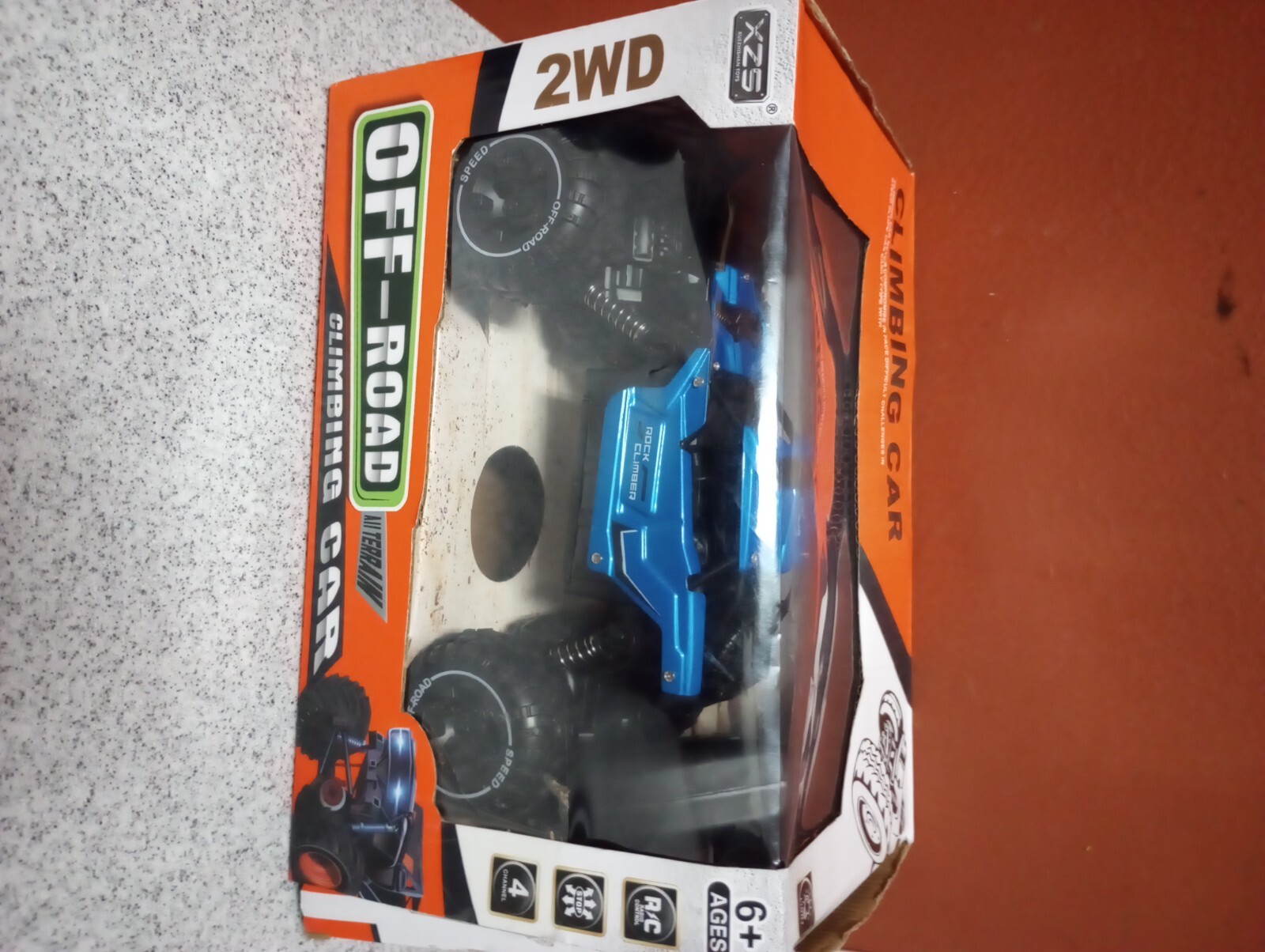 Remote control truck for kids.Green color..2 AA batteries not included needed ..