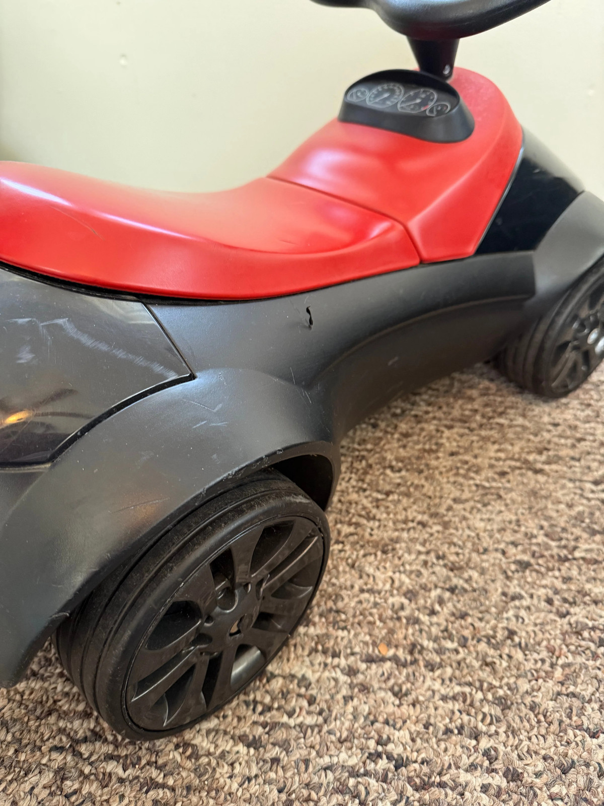 BMW Kids Ride On Push Car Toddler Baby Racer Licensed Black Red Toy