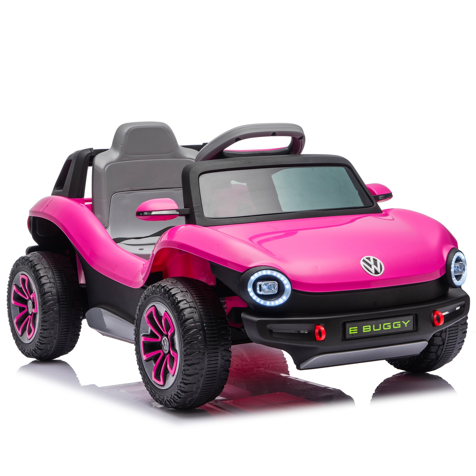 12V Licensed Volkswagen Beetle Kids Ride On Electric Car Speeds 1.5-2.5MPH Pink