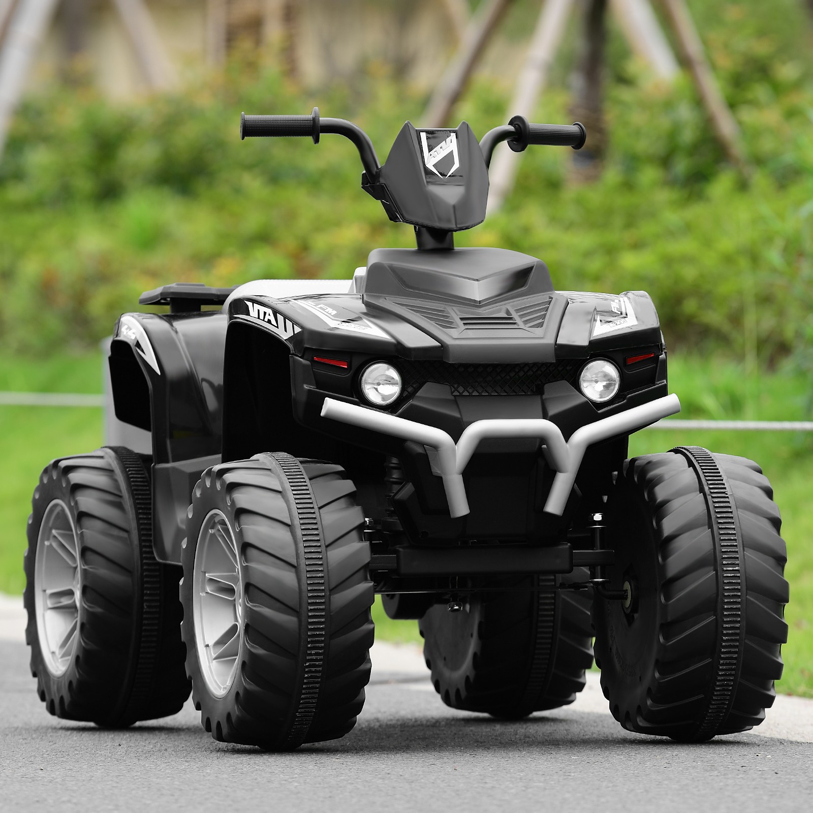 Costway 12V Kids 4-Wheeler ATV Quad Ride On Car w/ LED Light & Music Black