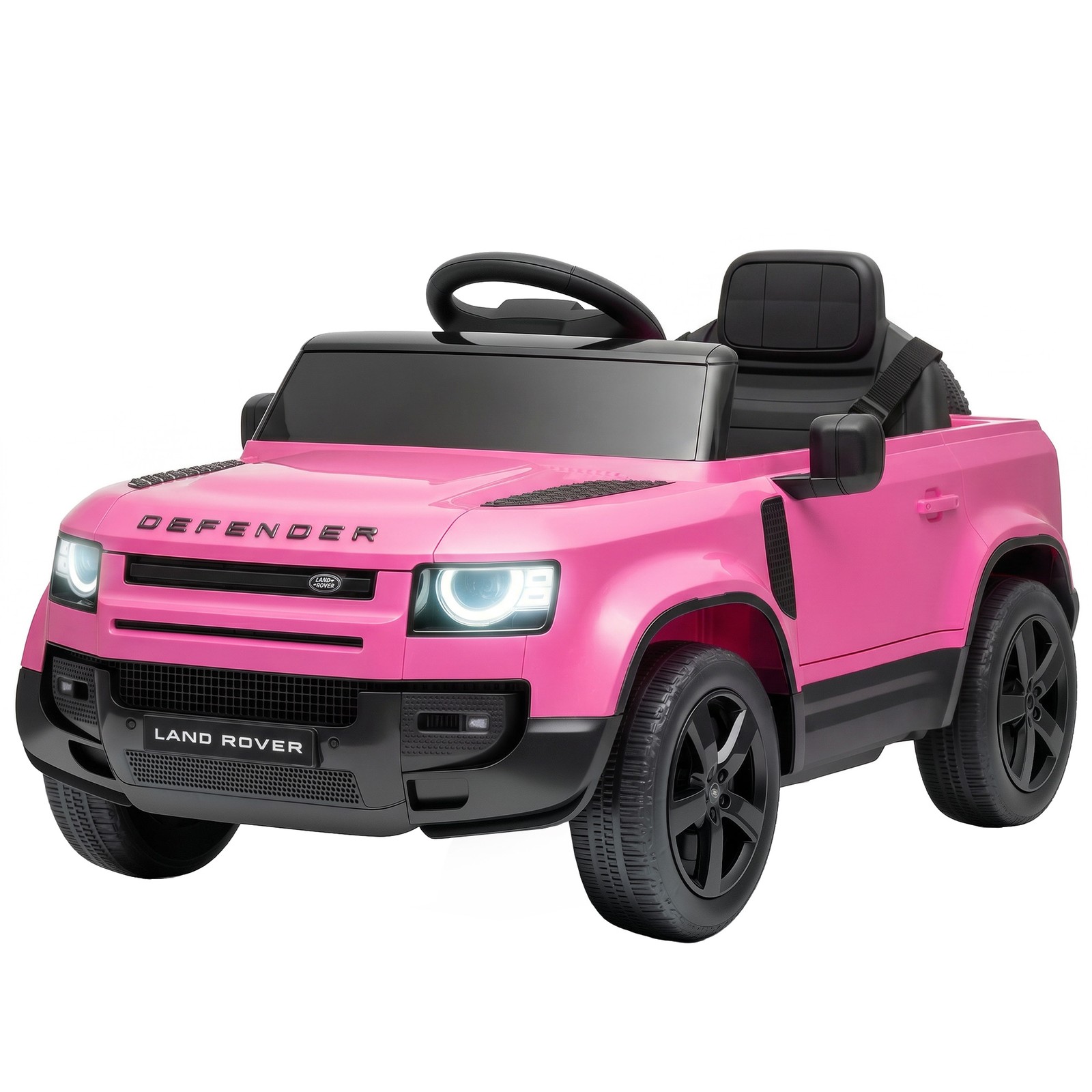 Qaba 12V Ride on Car Licensed Land Rover with Suspension & Remote, Pink