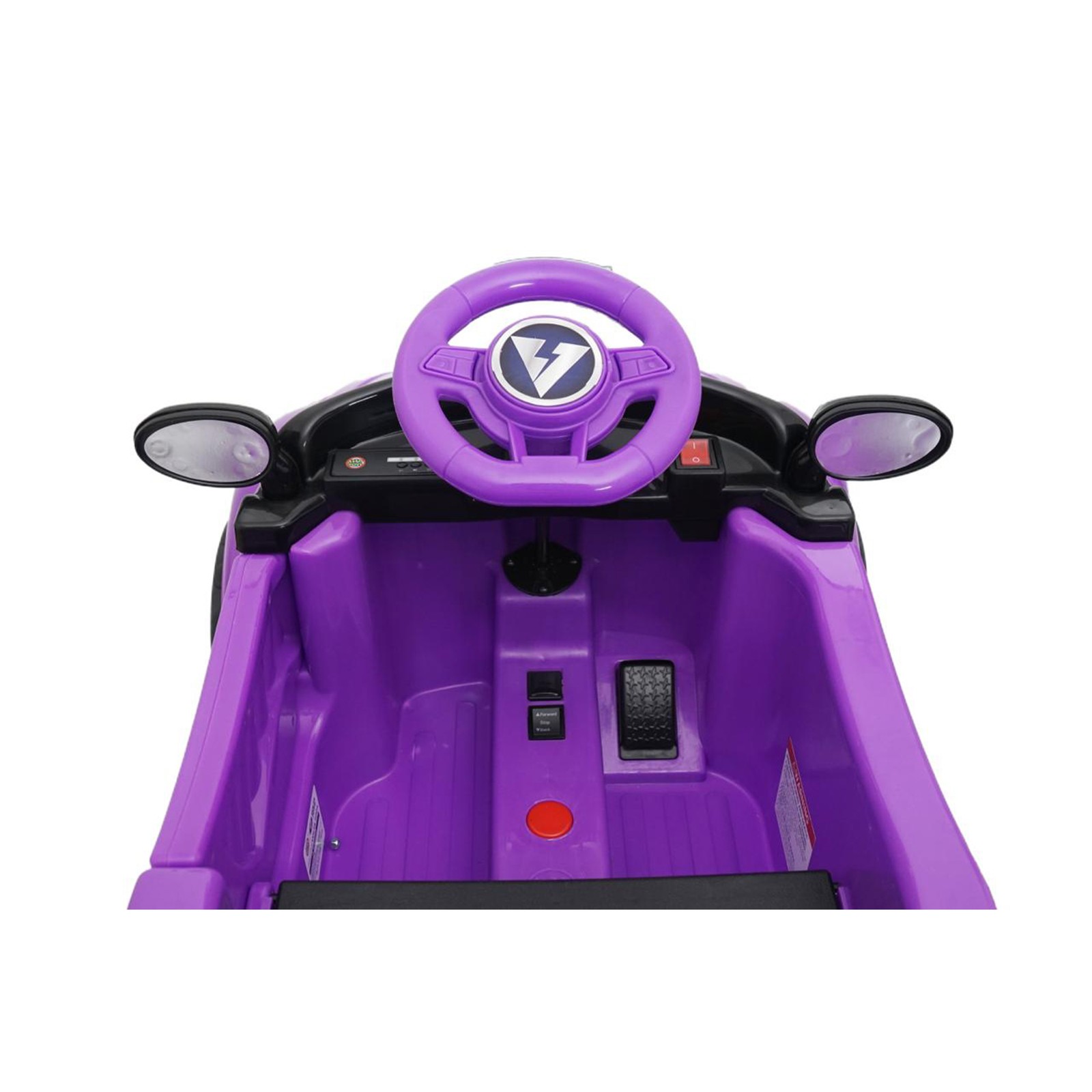 12V Kids Ride On Car Wheel LED USB & Bluetooth Suitable for Kids Aged 2-4 Purple