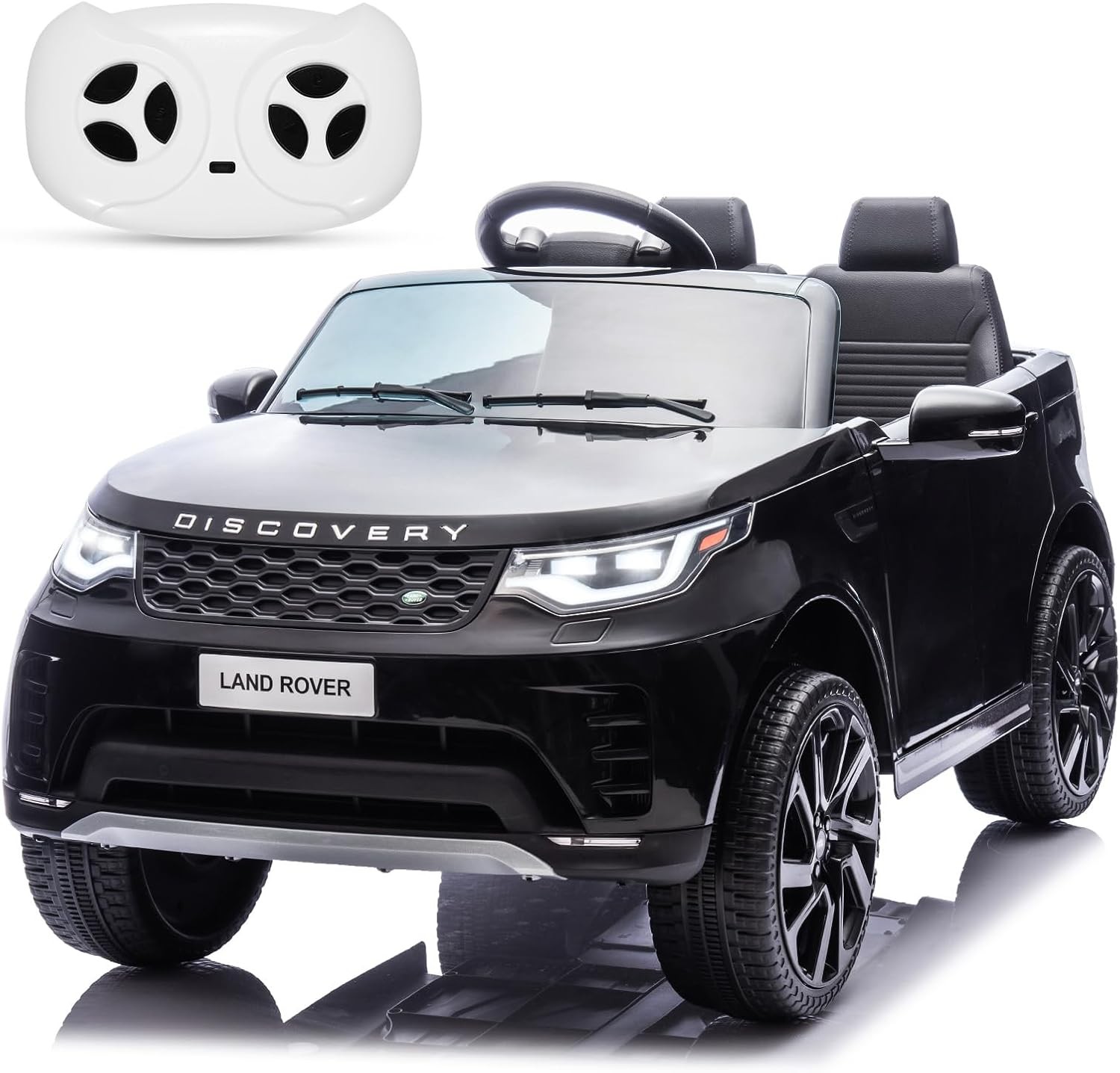 GARVEE Kids Land Rover Licensed 12V Electric Car Lights Music Dual Seat Ride-On