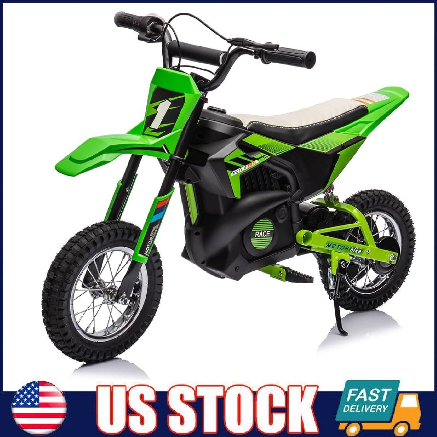 24V 7ah Kids Ride on Motorcycle, Electric Battery Off-Road Motocross 250W Motor