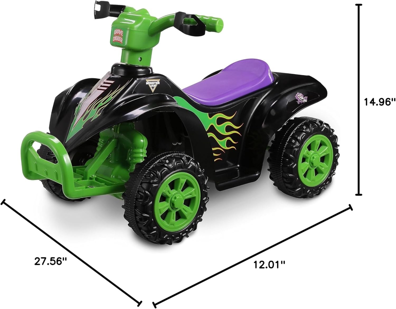 Monster Jam 6V ATV Quad for Kids – Powerful and Safe Ride-On Toy with Recharg…