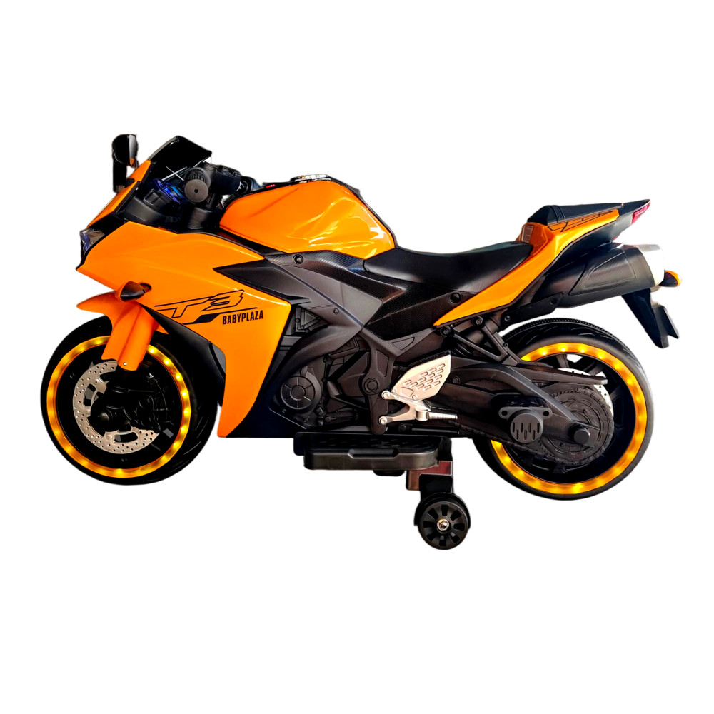 Kids 12V Electric Motorcycle with Trainning Wheels for 3-6 Years Boys Girls