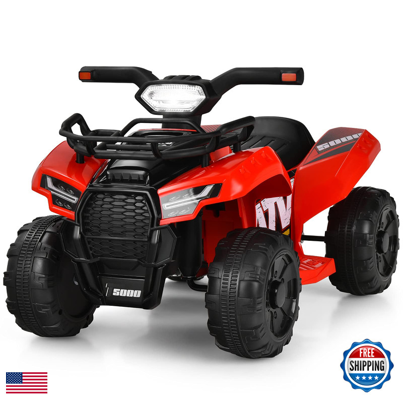 Costzon Kids Atv 6V Battery Powered Electric Vehicle Four Wheeler Quad