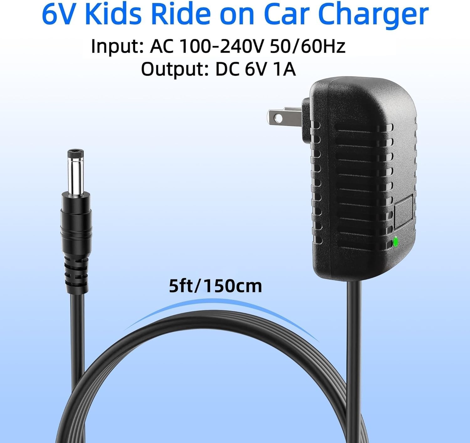 6V Battery Charger for Ride On Car Toys, 6 Volt Universal Ride On Car Charger…