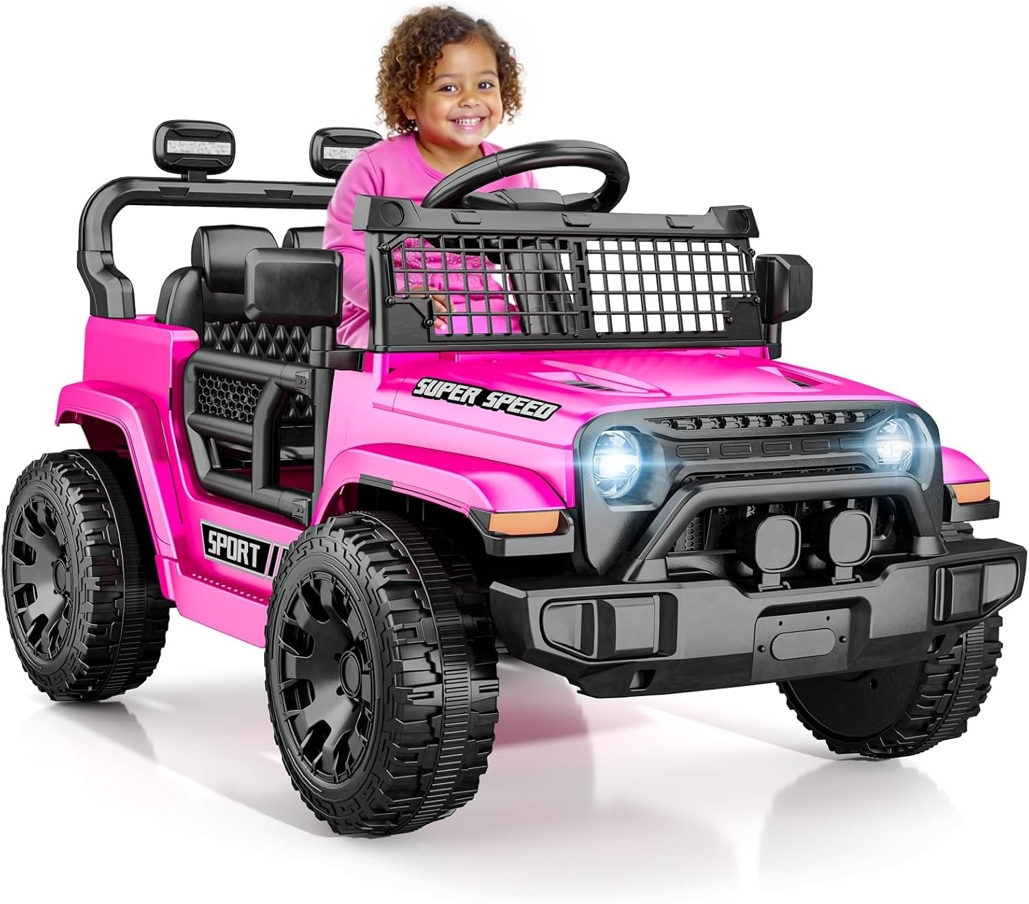 Carro Electrico Para Niños De 3 A 5 Años Montar Manejar Y Jugar Con Luces NUEVO