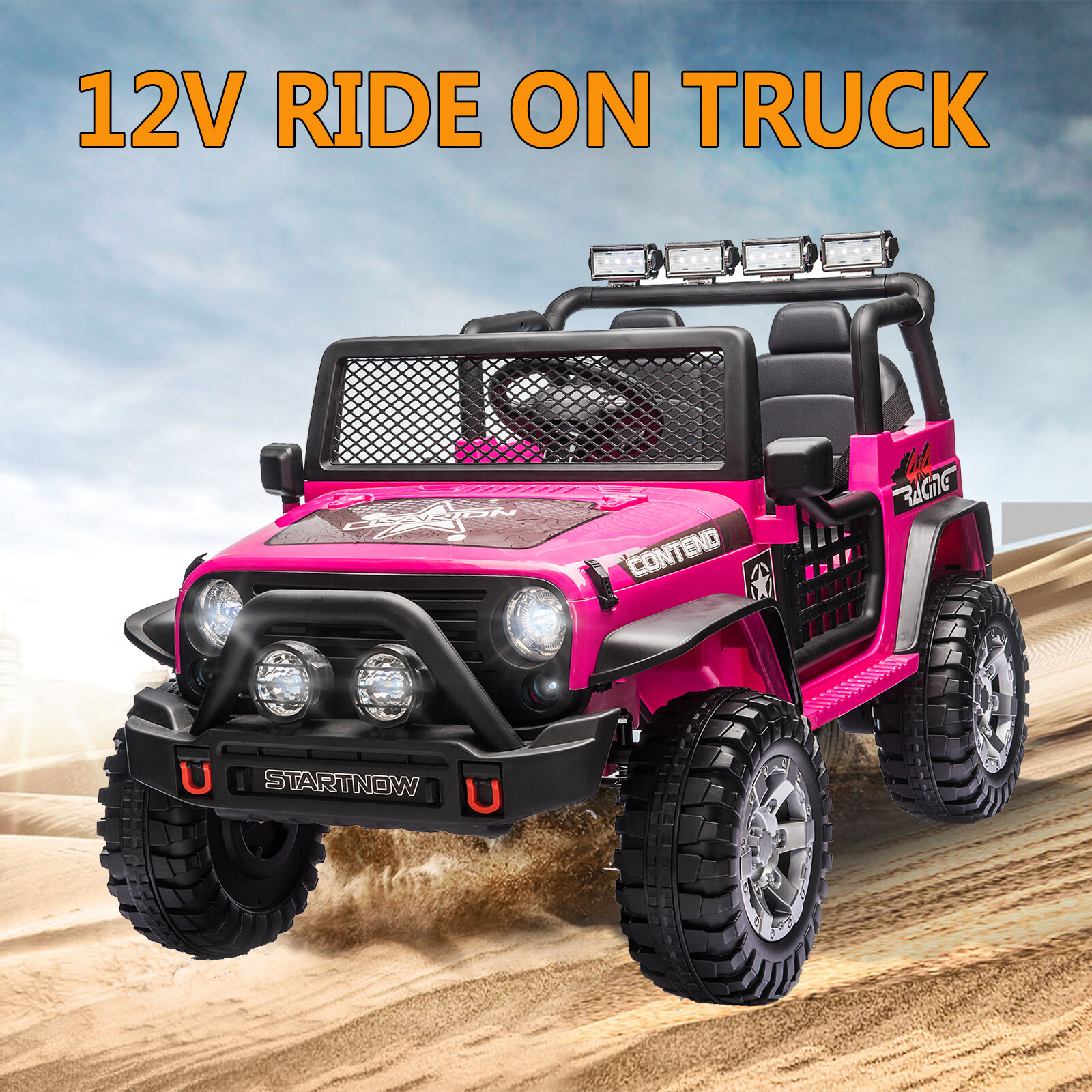 12V Kids Ride On Car Electric Vehicle Toy Truck Jeep 2-Seater w/Remote Control