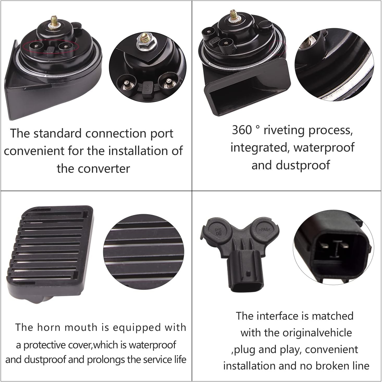 Car Horn Compatible with Chevrolet, Special Horns for Chevy/Buick/GM, 12V Waterp
