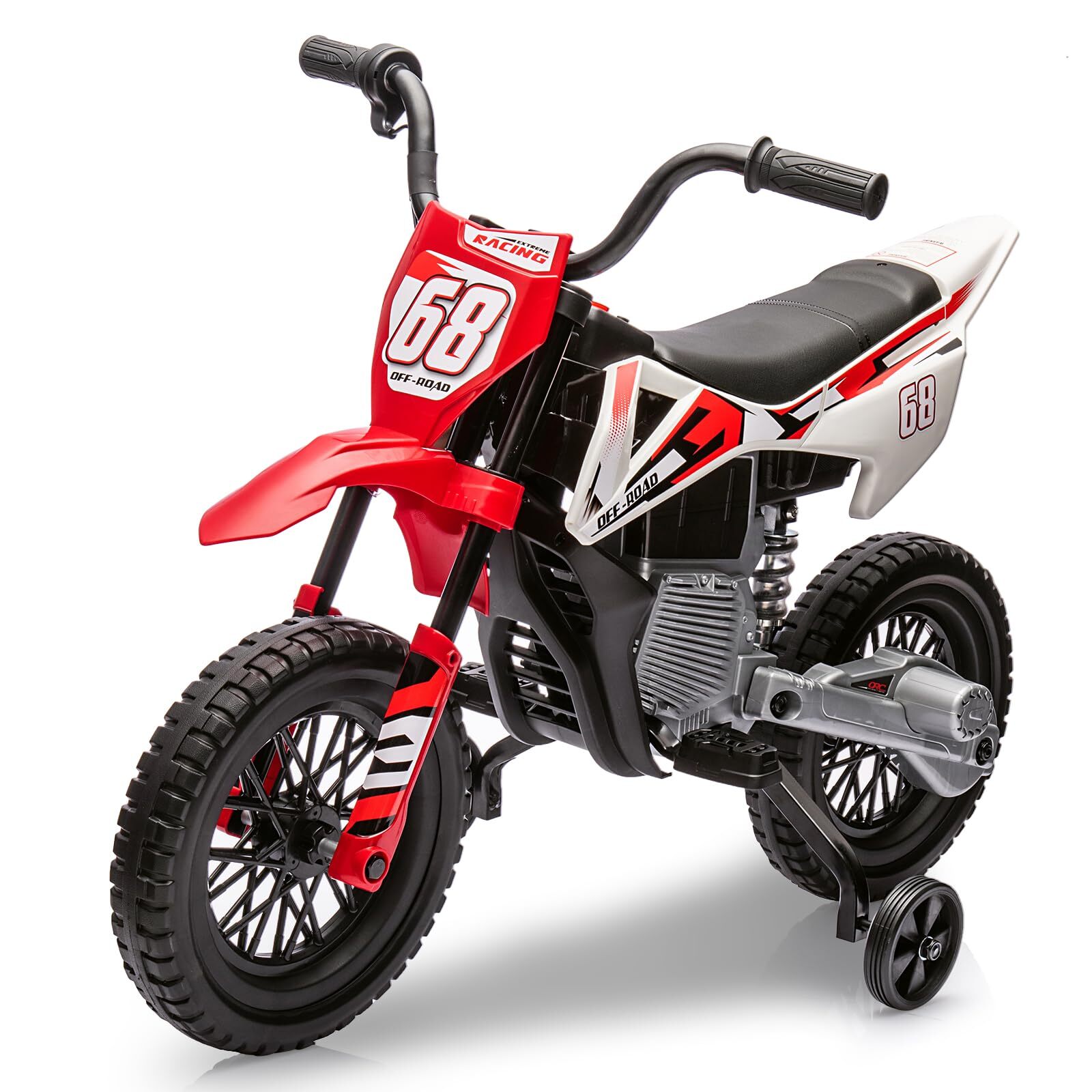 12V Kids Motorcycle, Kids Electric Dirt Bike with Traning Wheels for Kids Toddle
