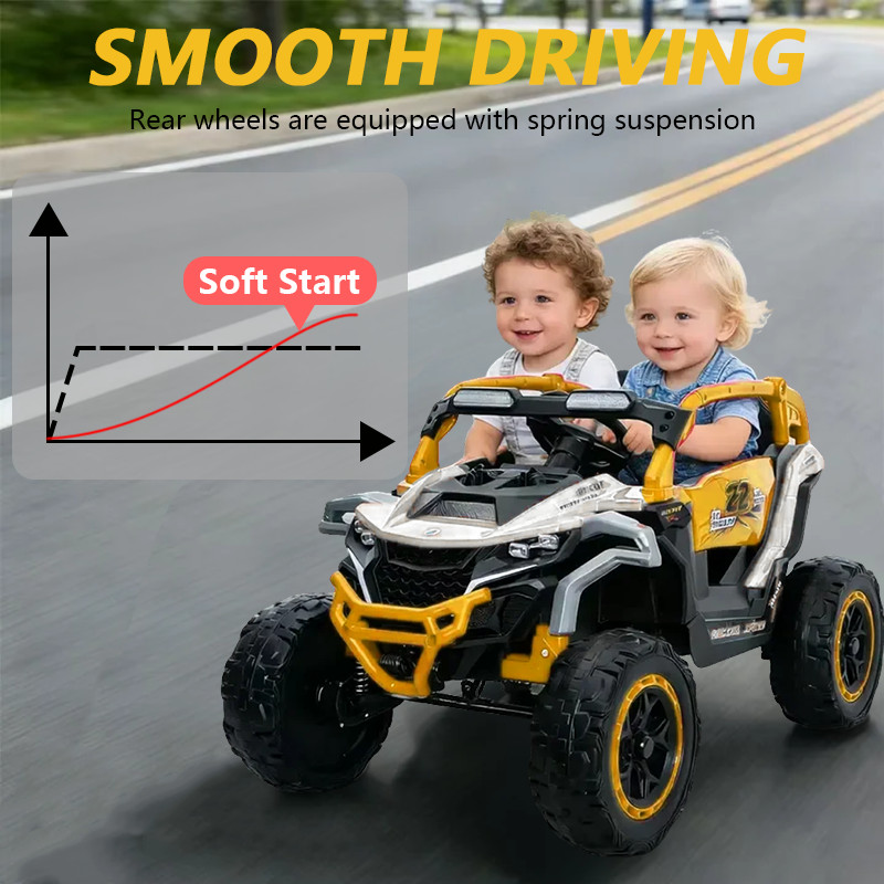12V 2 Seaters Kids Electric Car Ride On UTV Toy with Remote Power Wheels Truck