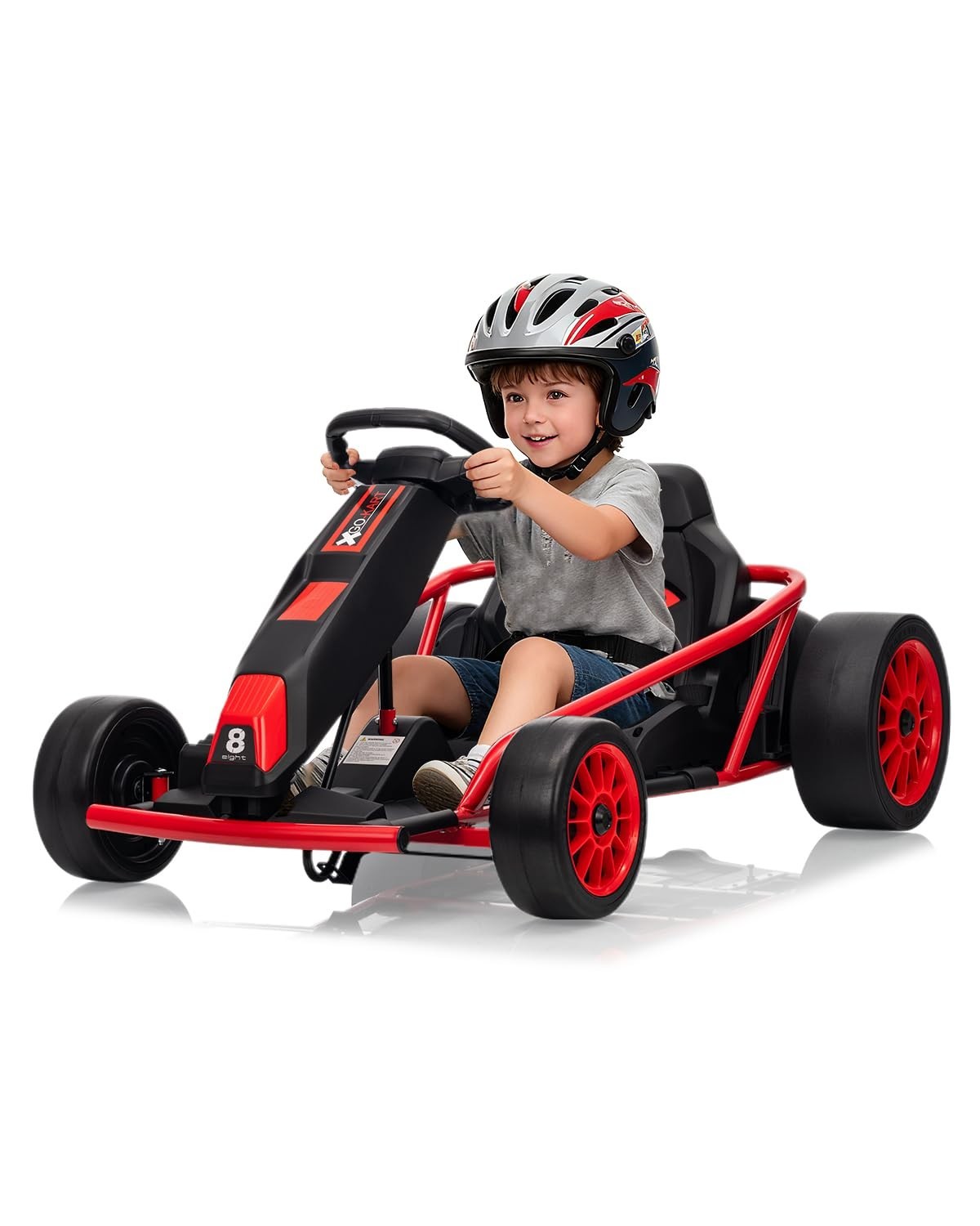 24V Go Kart for Kids High Speed Drifting Outdoor Ride On Toy for Teens W/ Music