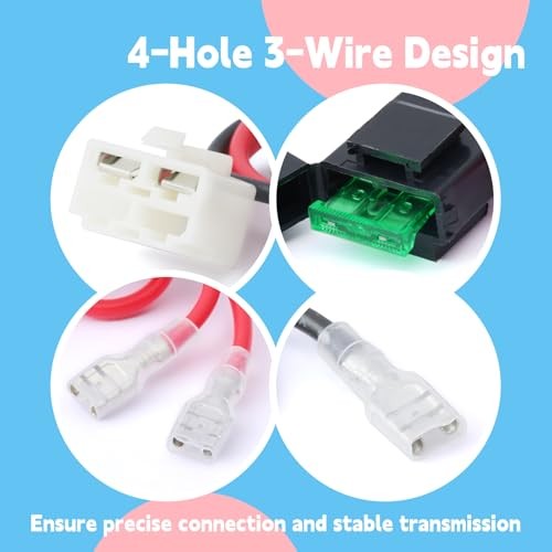 MX650 Battery Wire Harness 14 Gauge Compatible with Razor MX350 MX400 MX500