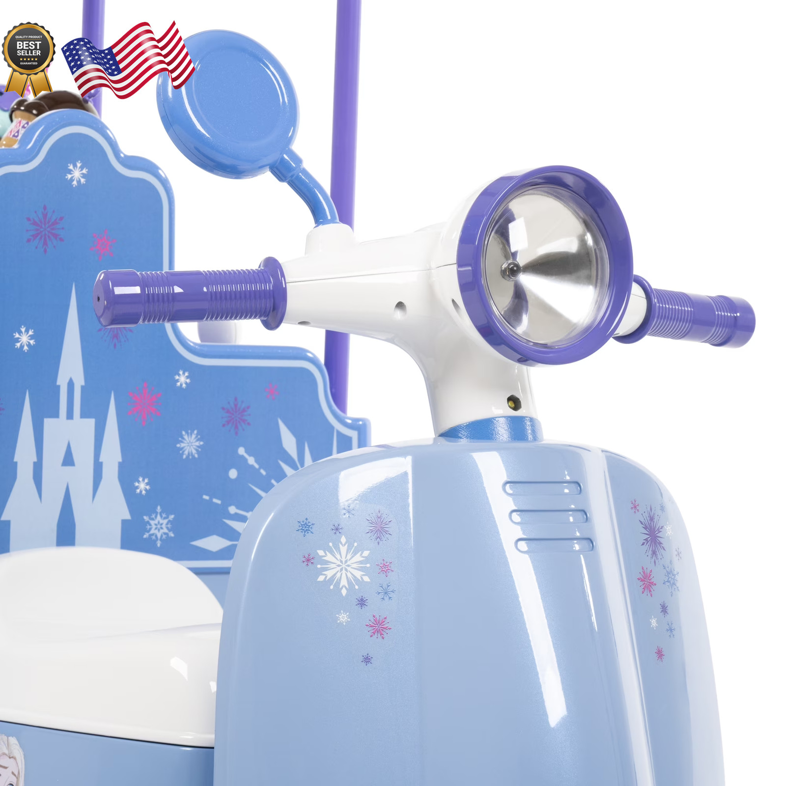 Kids Disney Frozen Electic Ride On Ice Cream Cart Toy W/ Ice Cream & Music GIFT