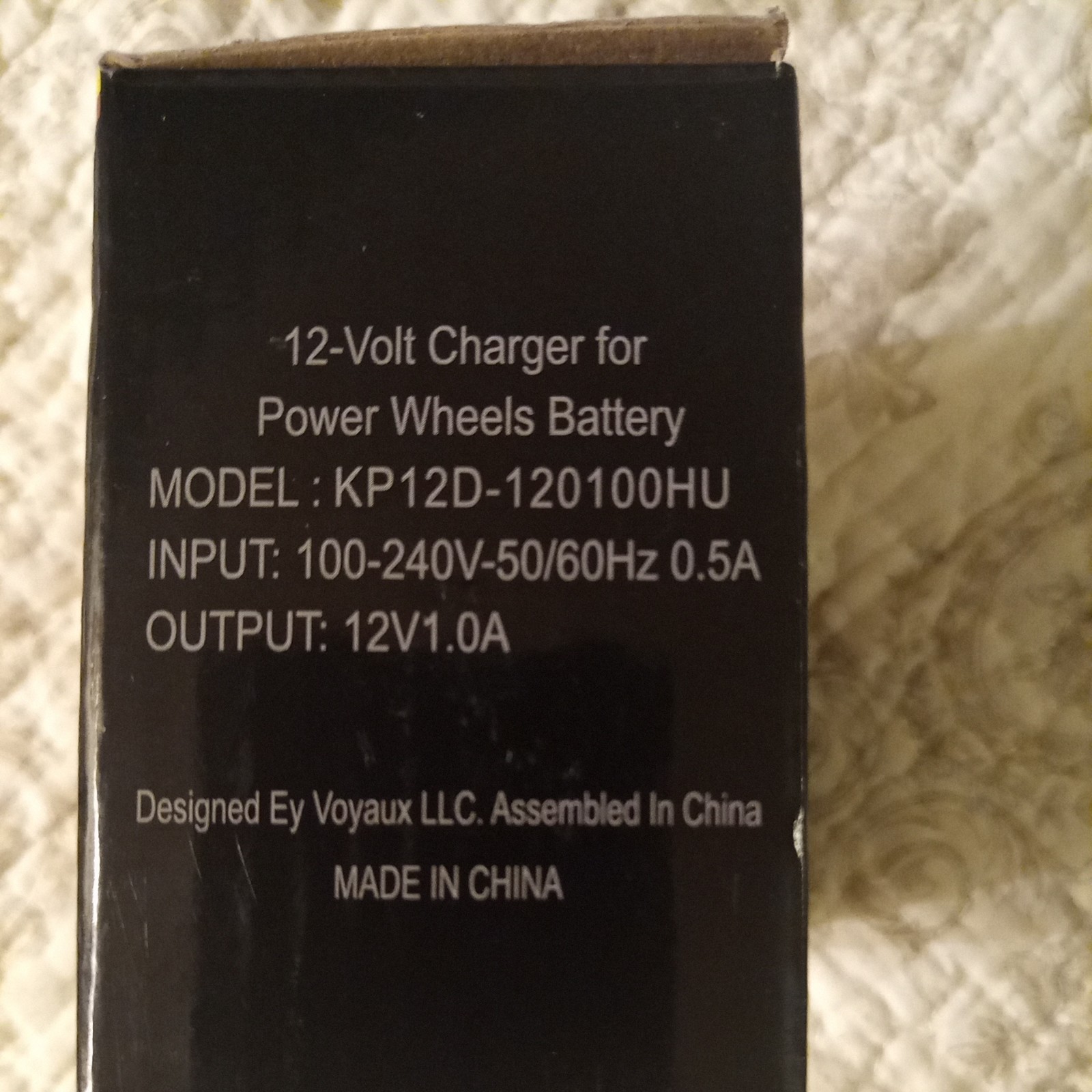 Power Wheels Charger By Voyaux For Orange Top, Grey And SafeAMP 12V Batteries