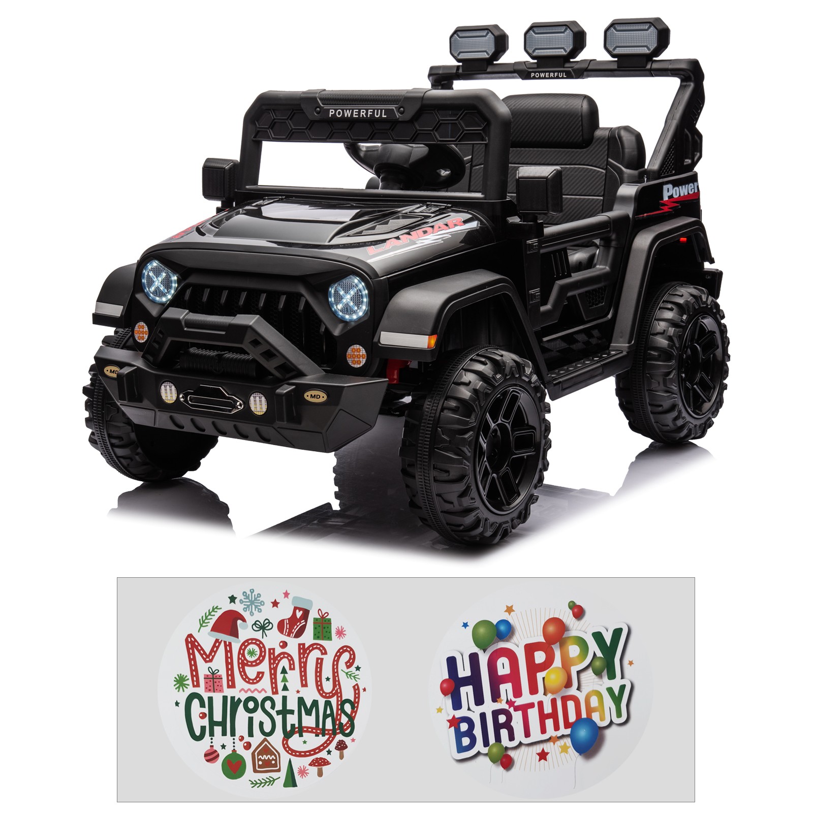 12V Electric Kids Ride On Truck W/ Remote Control DIY Sticker 2 Motor MP3 Player