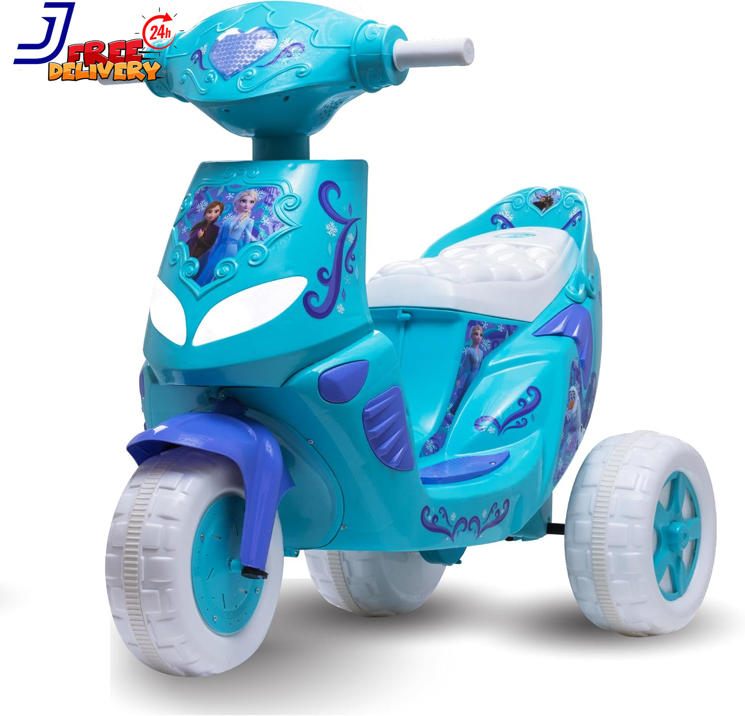 Frozen Kids Scooter Ride on Toy 6 Volt Kids 3-5 Years Max Weight 55 Lbs