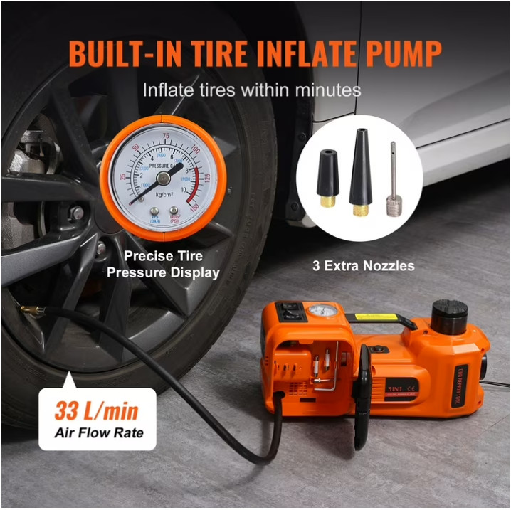 Gato Hidraulico Electrico 12V 5 Toneladas Elevador Hidráulico Para Carro Autos