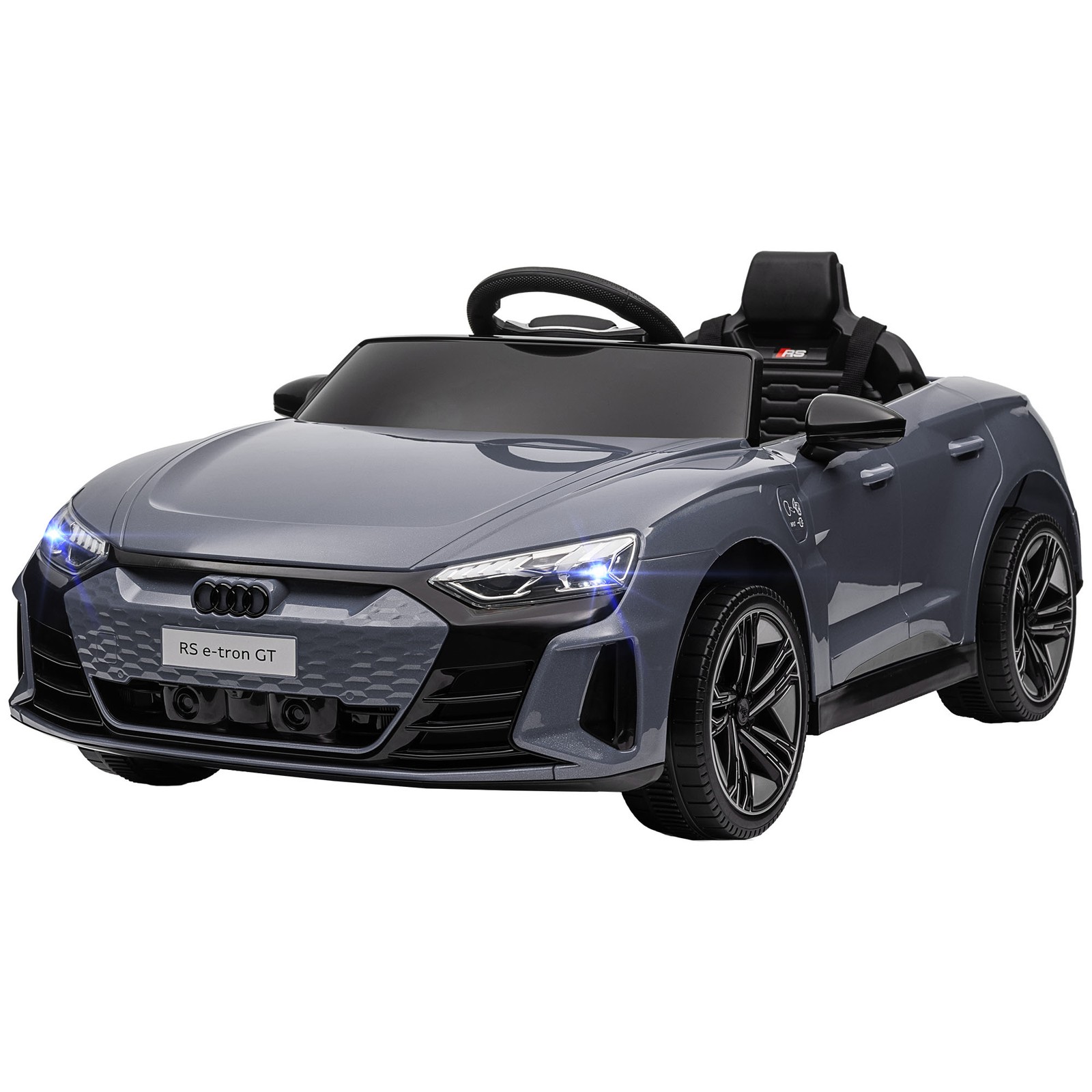 12V Kids Electric Ride On Car, Licensed Audi with Remote, Gray