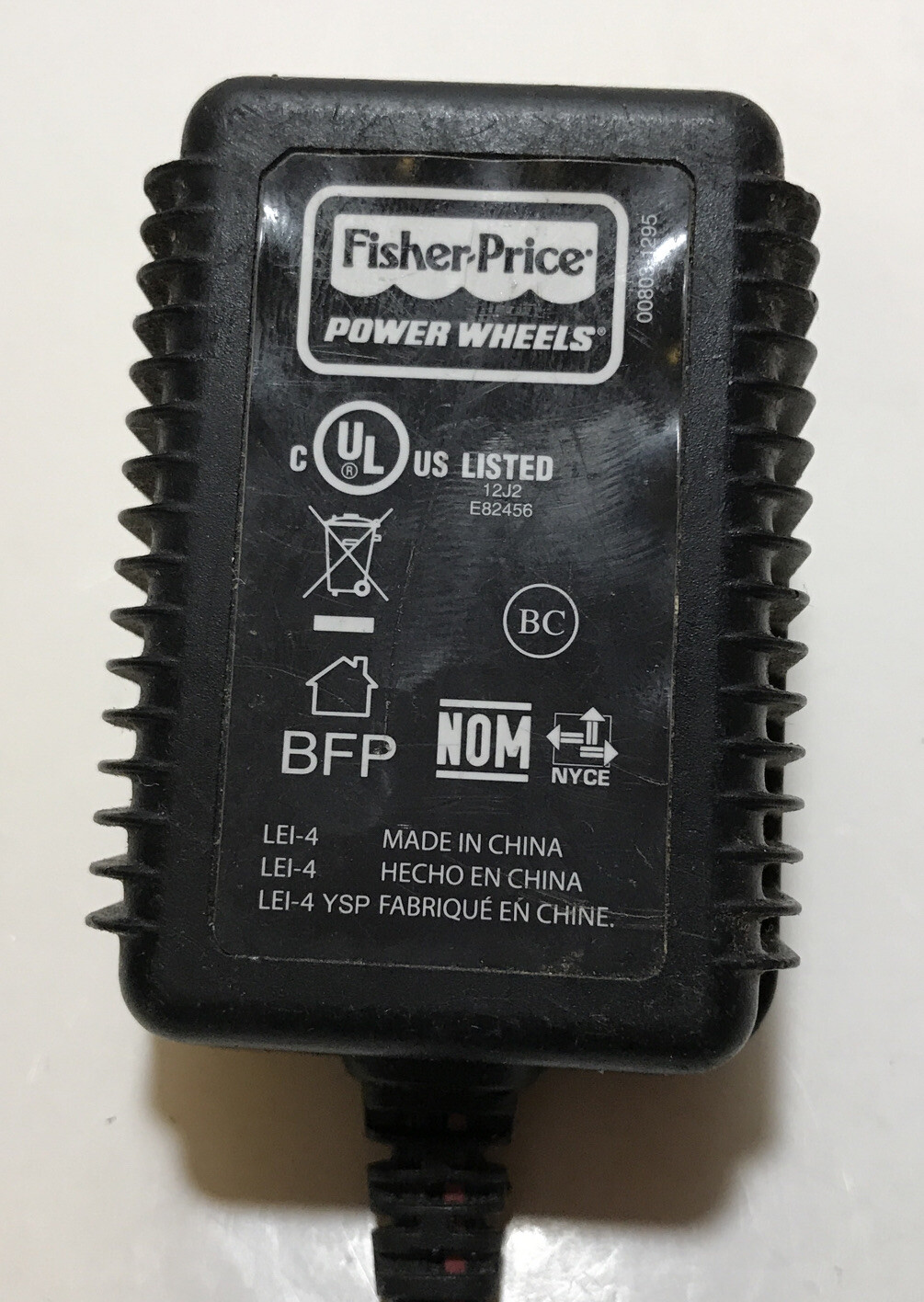 OEM Power Wheels Fisher Price 12V Volt Cord Battery Charger 00801-1778 Original