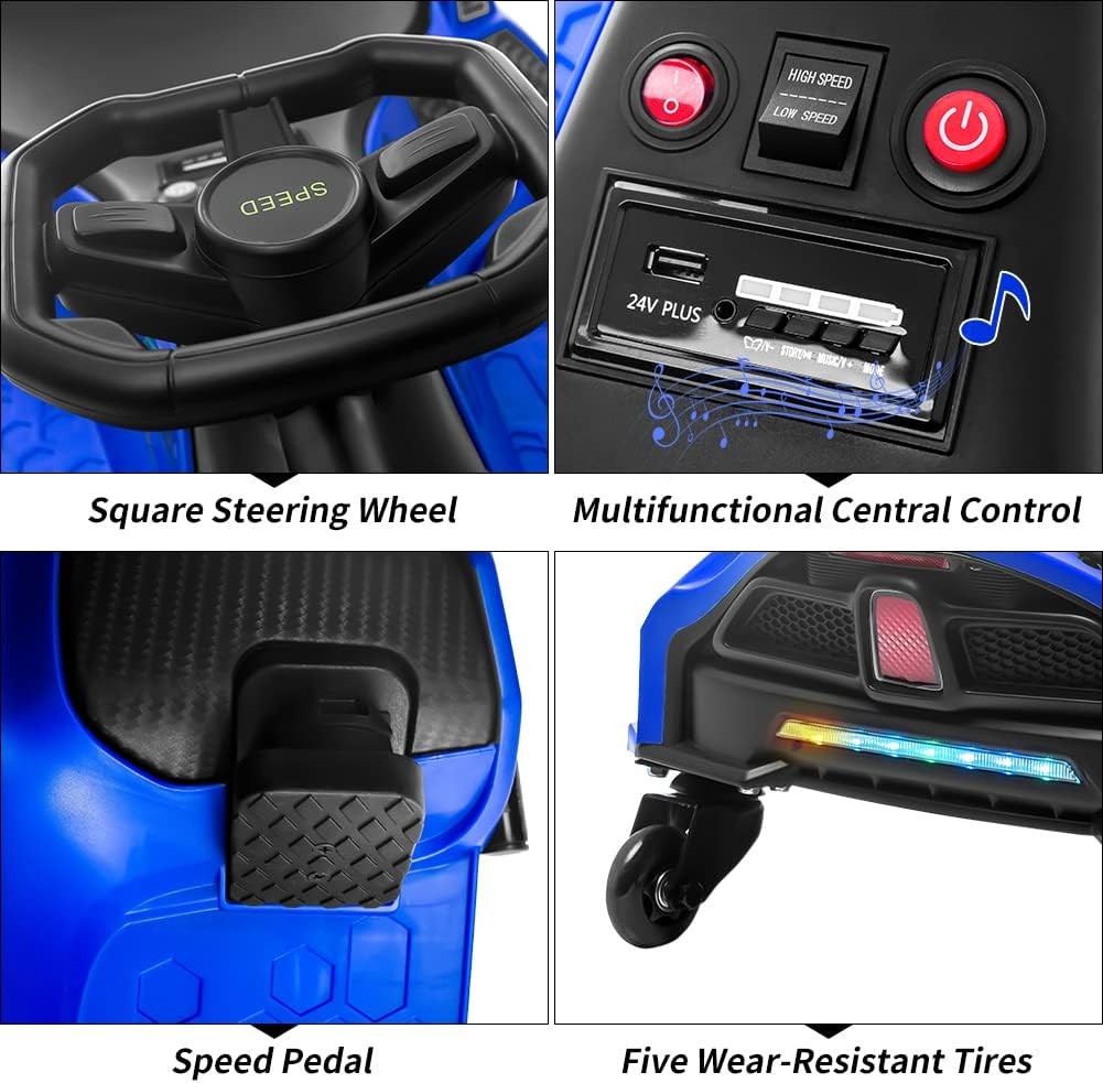 24V Electric Drift Car for Kids – Powerful RC Racing, Ages 8+, Perfect Gift,Blue
