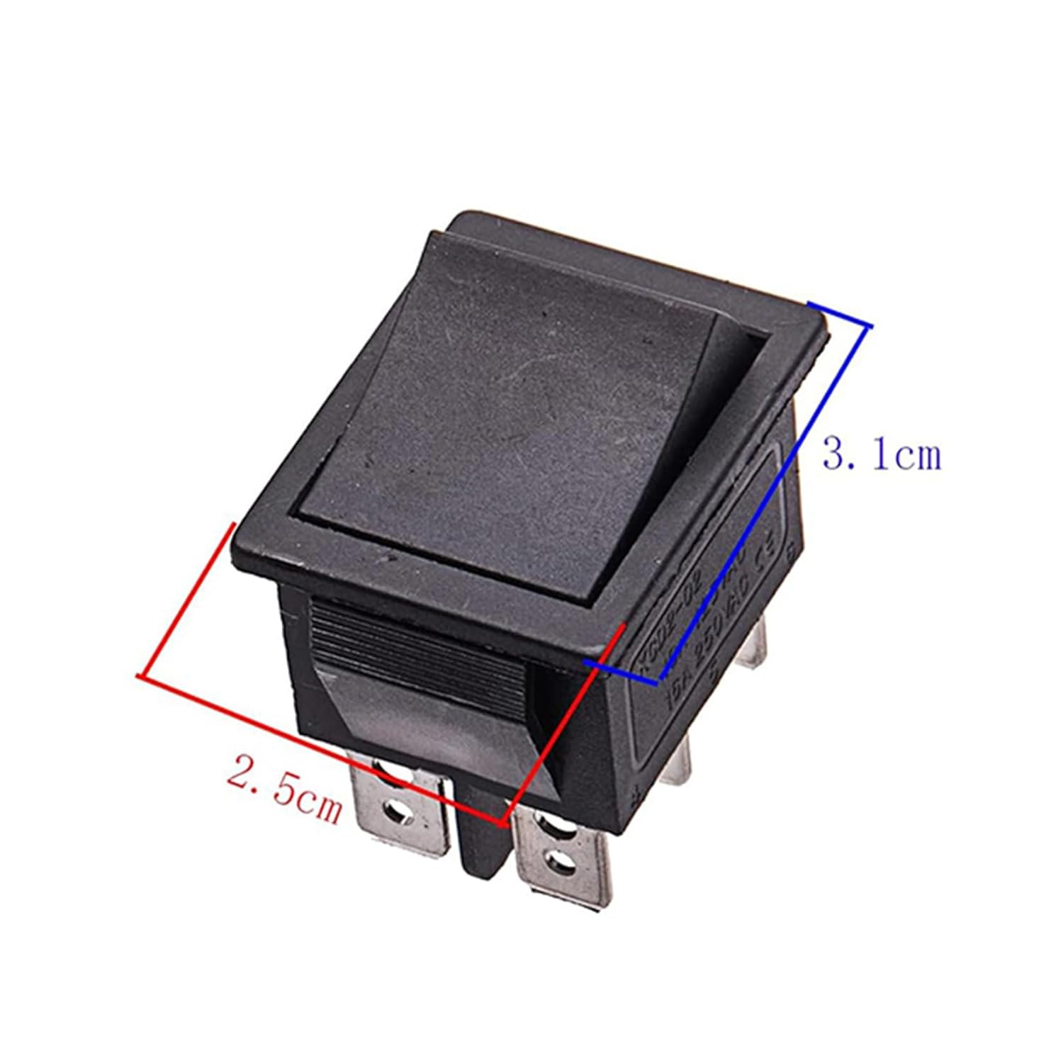 2 Pcs Power Wheel Gas Switch (6 Pin), Universal Accelerator Foot Pedal for Kids