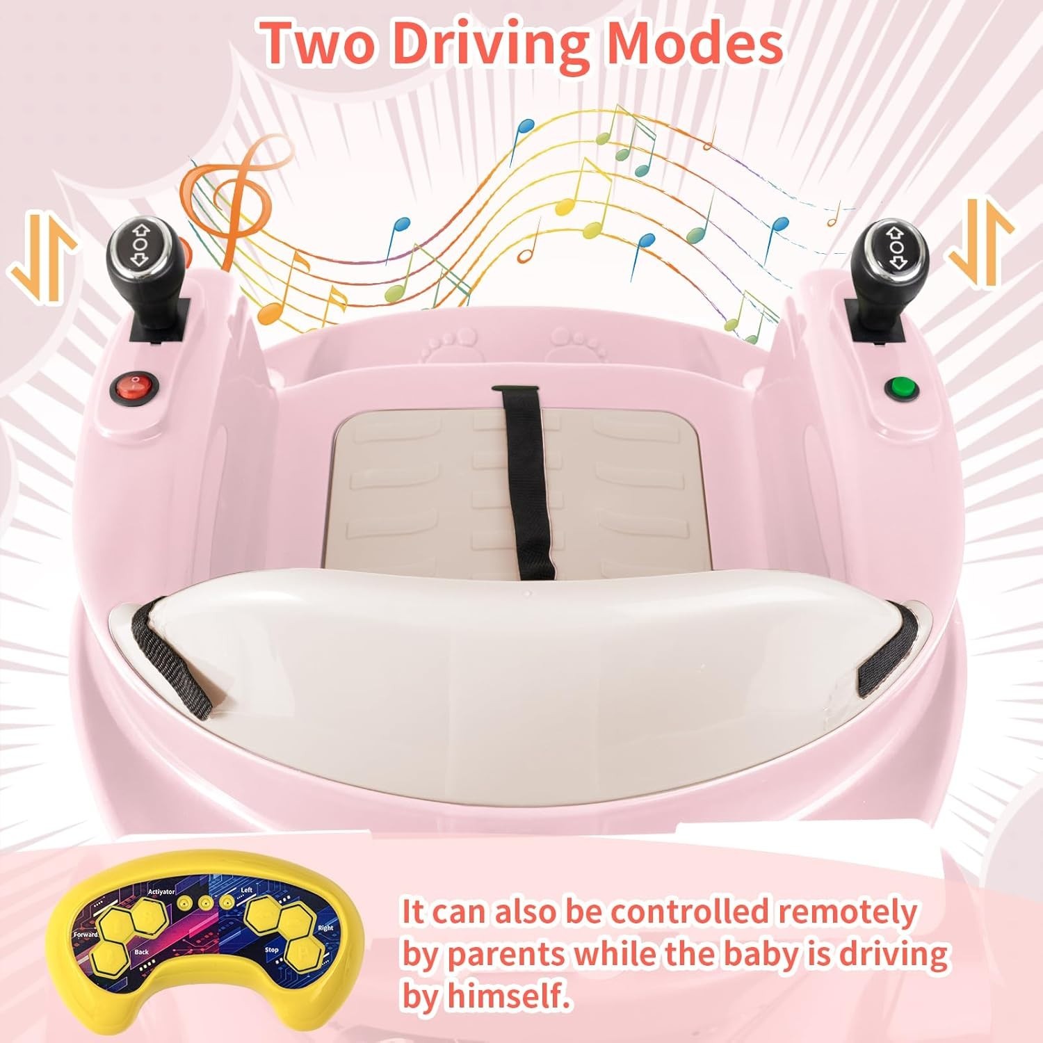Baby Bumper Car Electric Car with 2 Driving Modes Joystick/Remote Control
