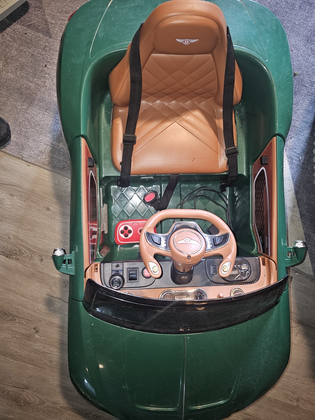 Full Assembled, Gently Used Bentley Green Battery Powered Ride-On Car