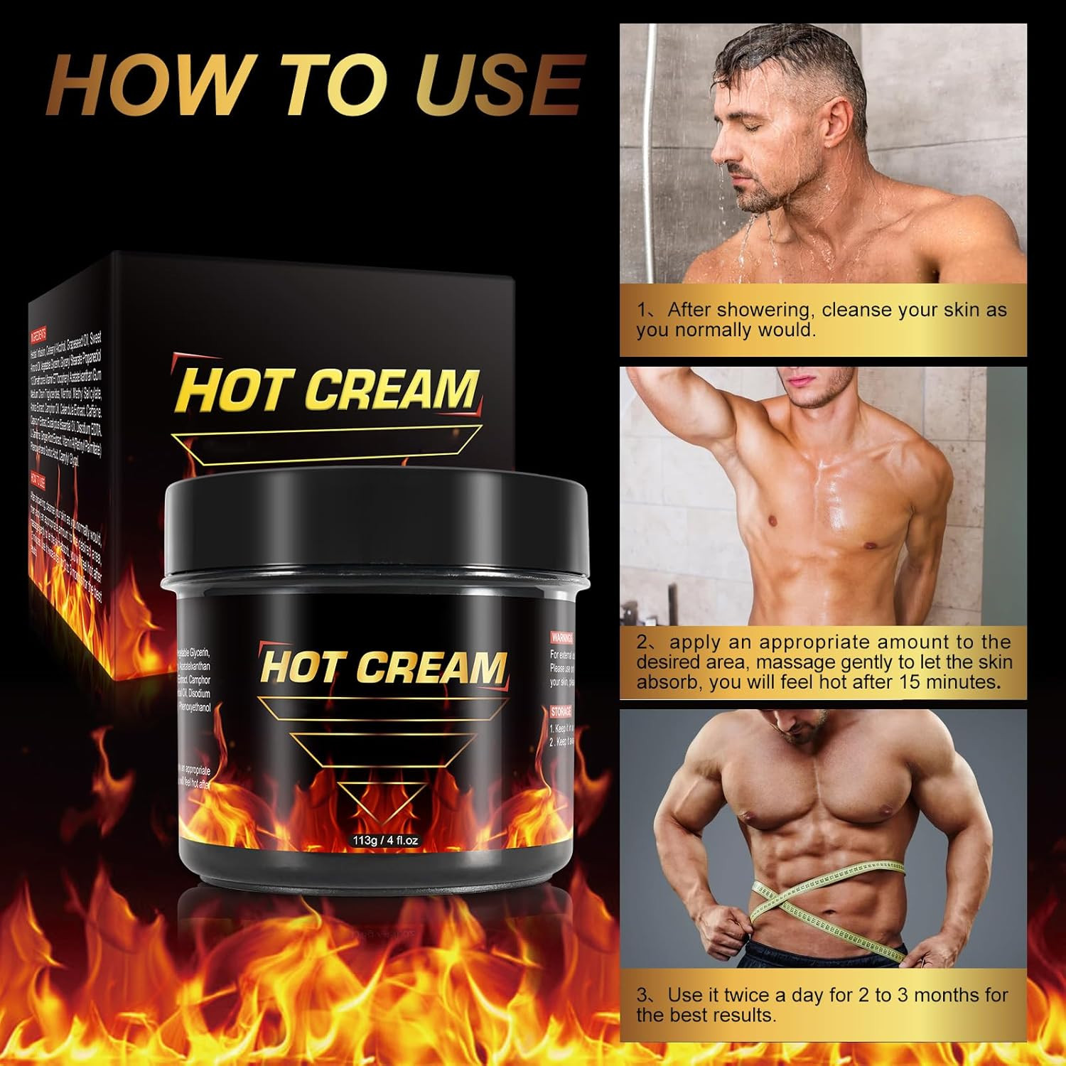 2PCS Hot Sweat Cream – Natural Workout Enhancer for Muscle Warm-Up & Skin Tighte